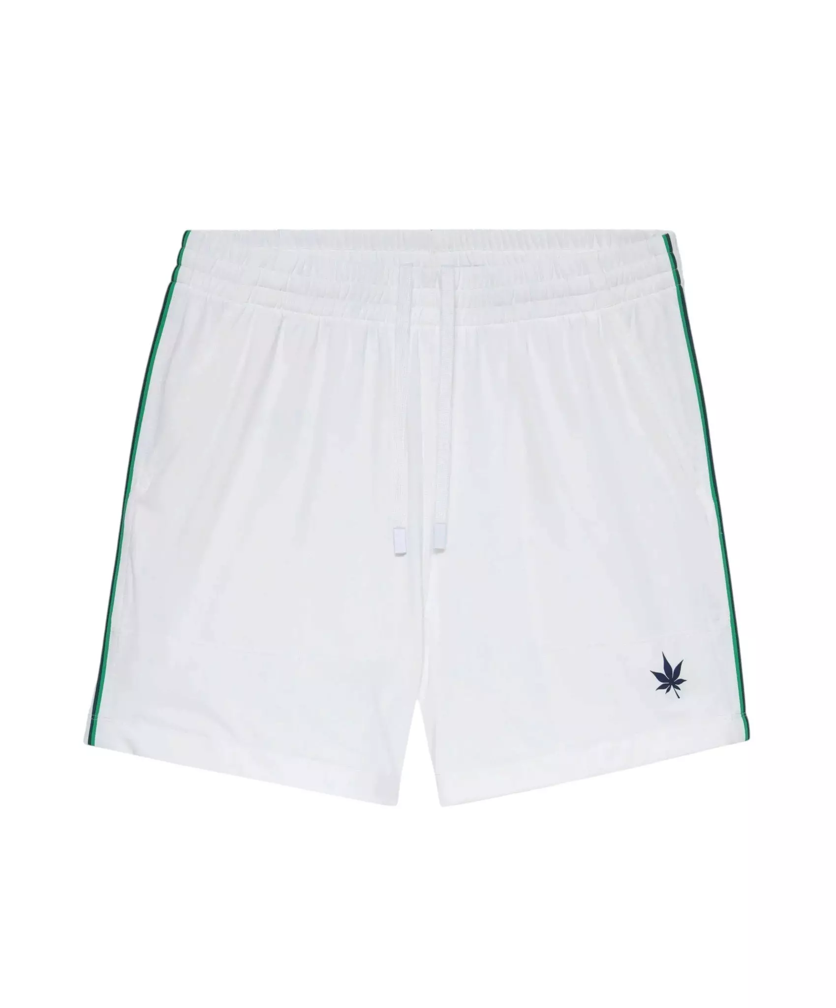 Boast Men's 5" Tipped Peak Performance Short - White/Green/Navy - WHITE/GREEN/NAVY