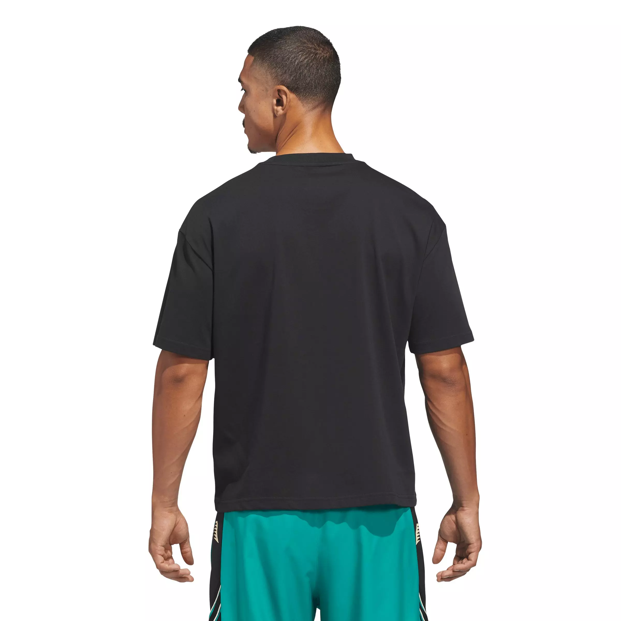 adidas Men's Anthony Edwards World Of 5 T-Shirt - Black/Green - BLACK/GREEN