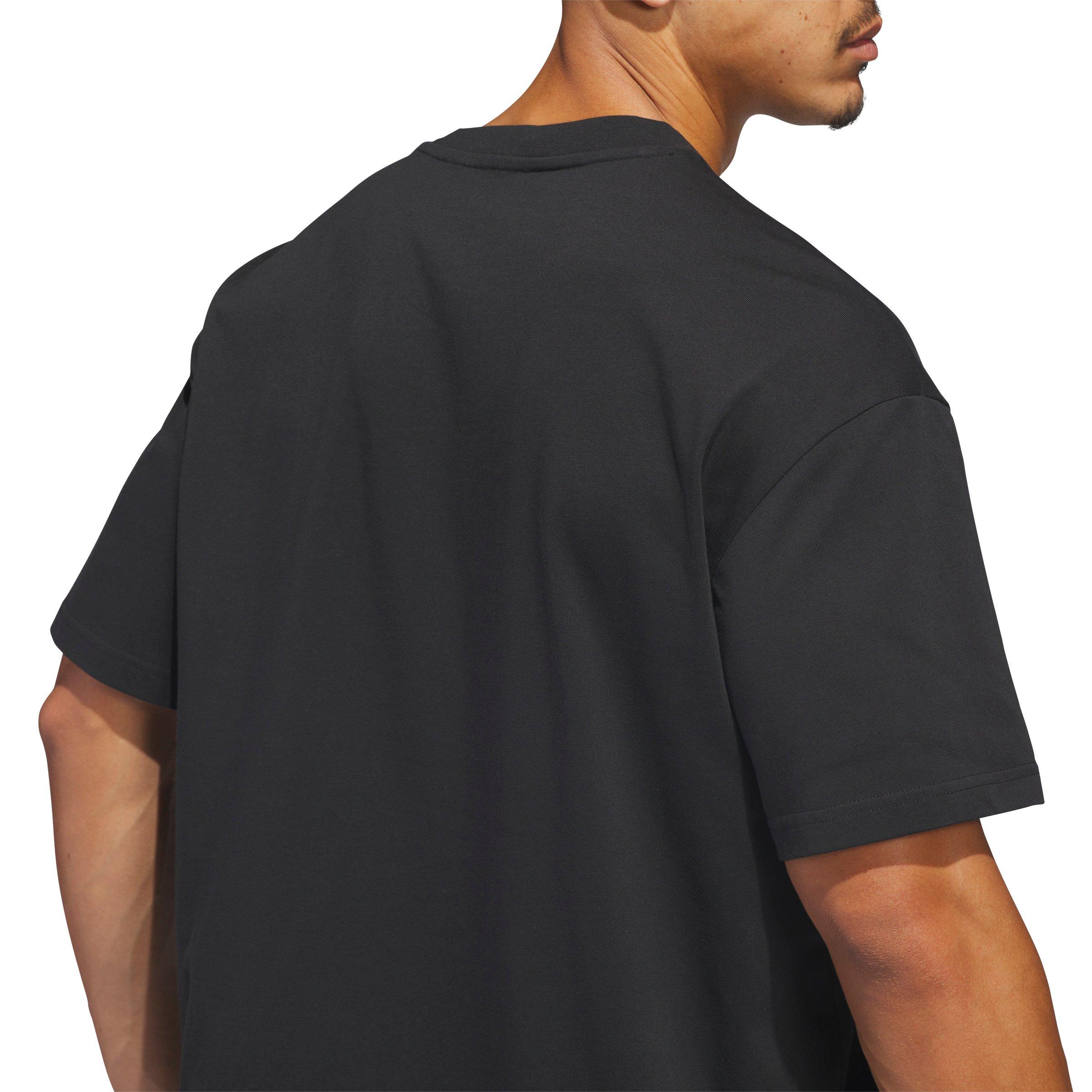 adidas Men's Anthony Edwards World Of 5 T-Shirt - Black/Green - BLACK/GREEN Thumbnail View 4