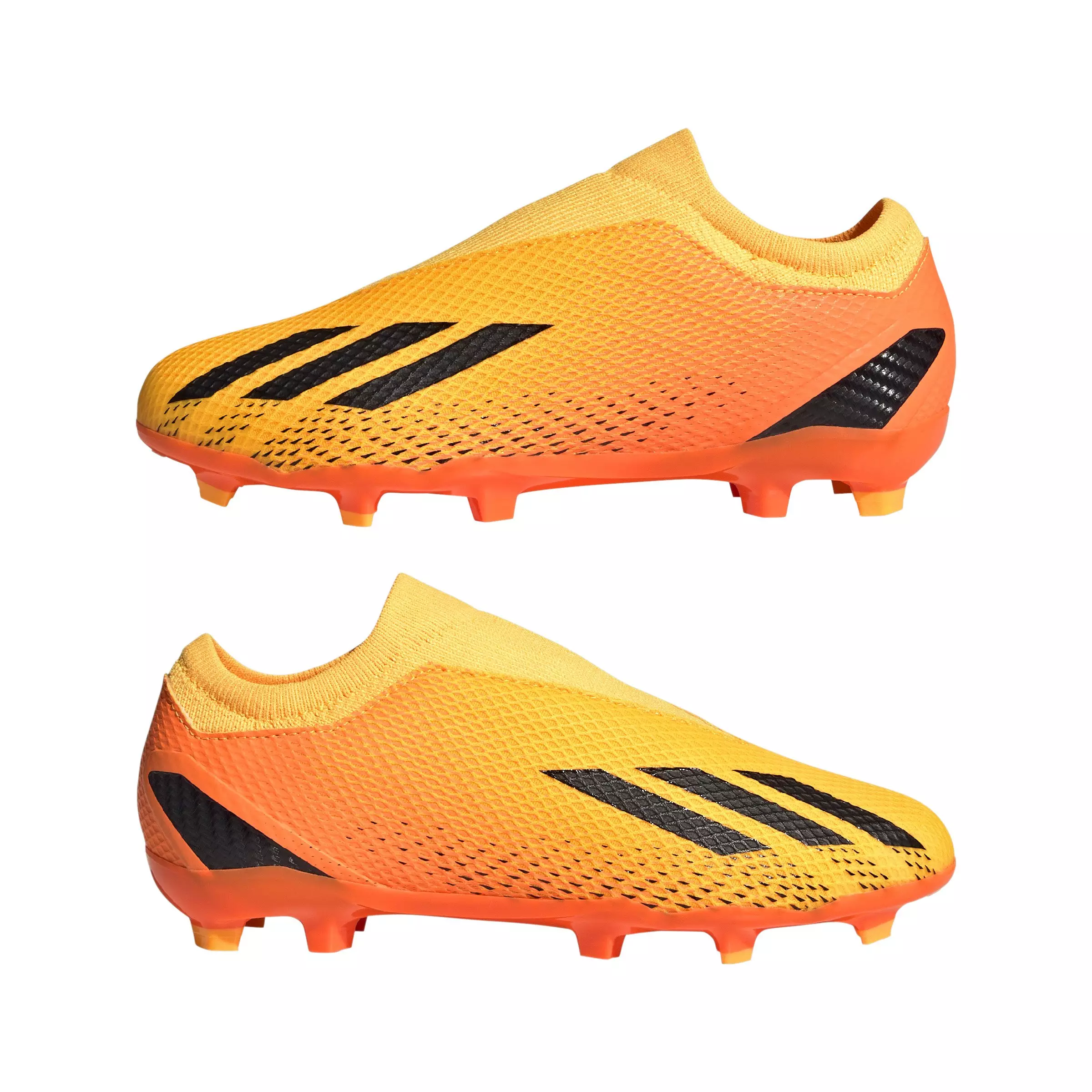 adidas X Speedportal.3 Laceless FG "Solar Gold/Black/Solar Orange" Grade School Kids' Soccer Cleat - GOLD/BLACK/ORANGE