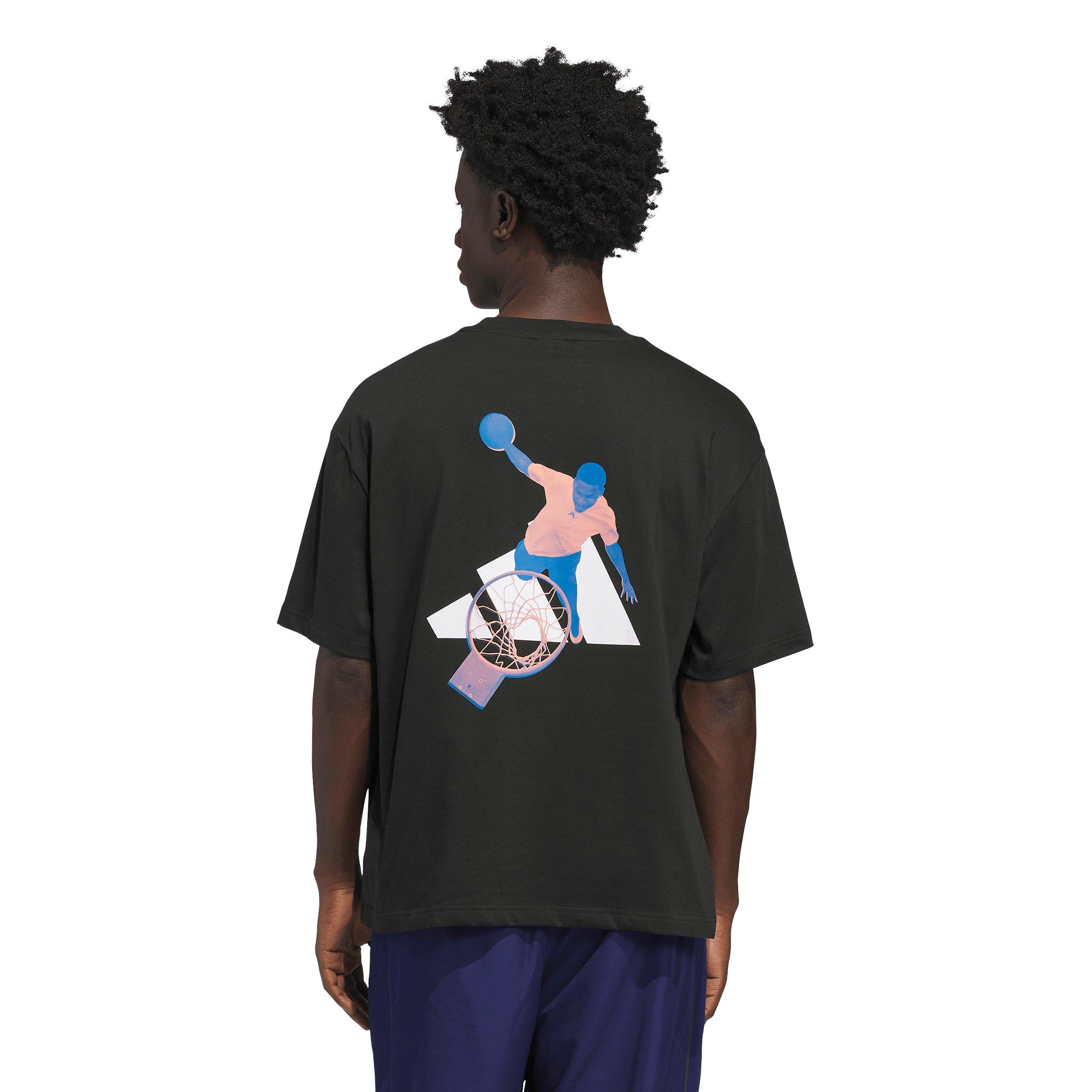 adidas Men's Anthony Edwards Basketball Photo T-Shirt -Black - BLACK Thumbnail View 2