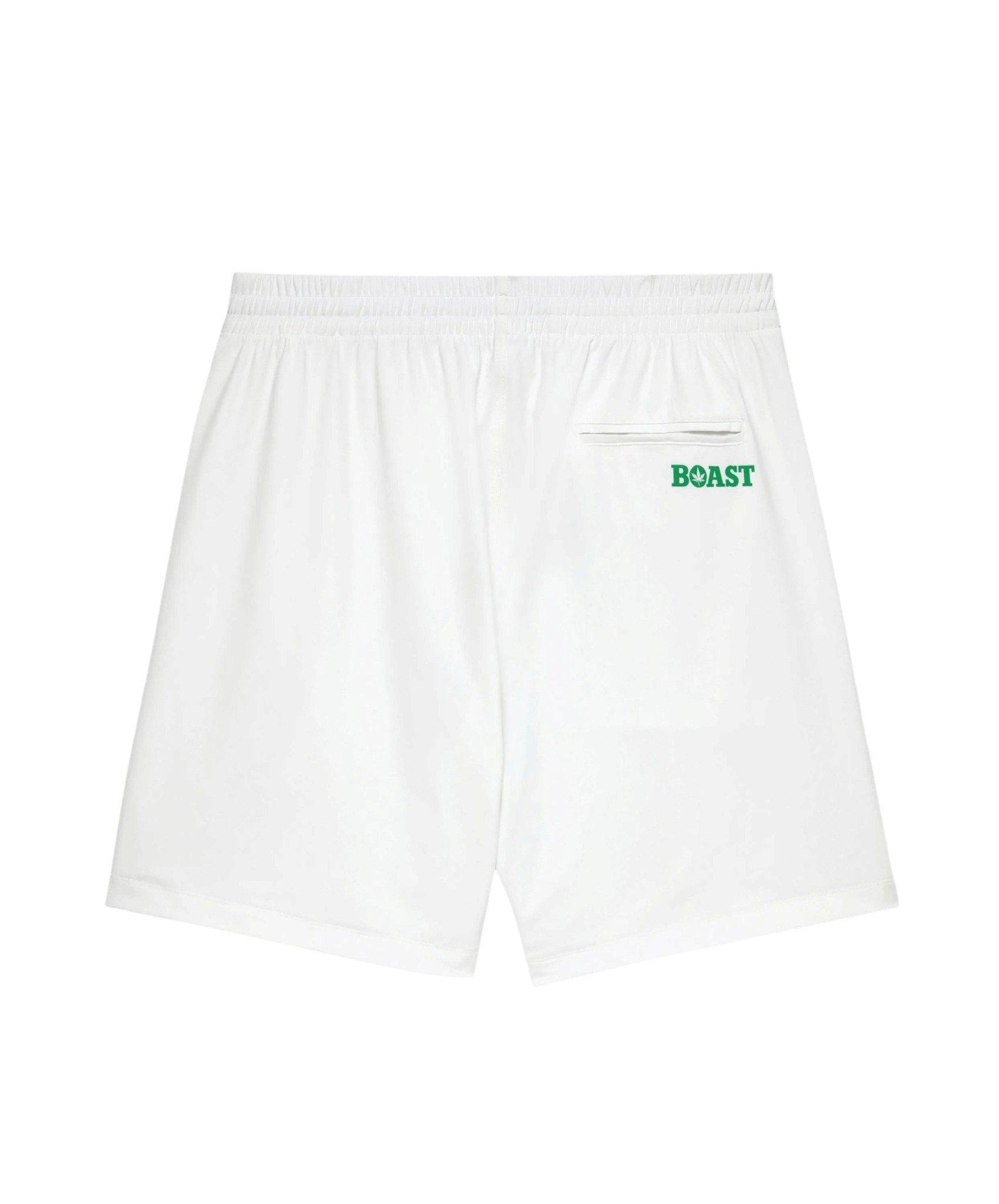 Boast Men's 7" Peak Performance Short - White/Green - WHITE/GREEN
