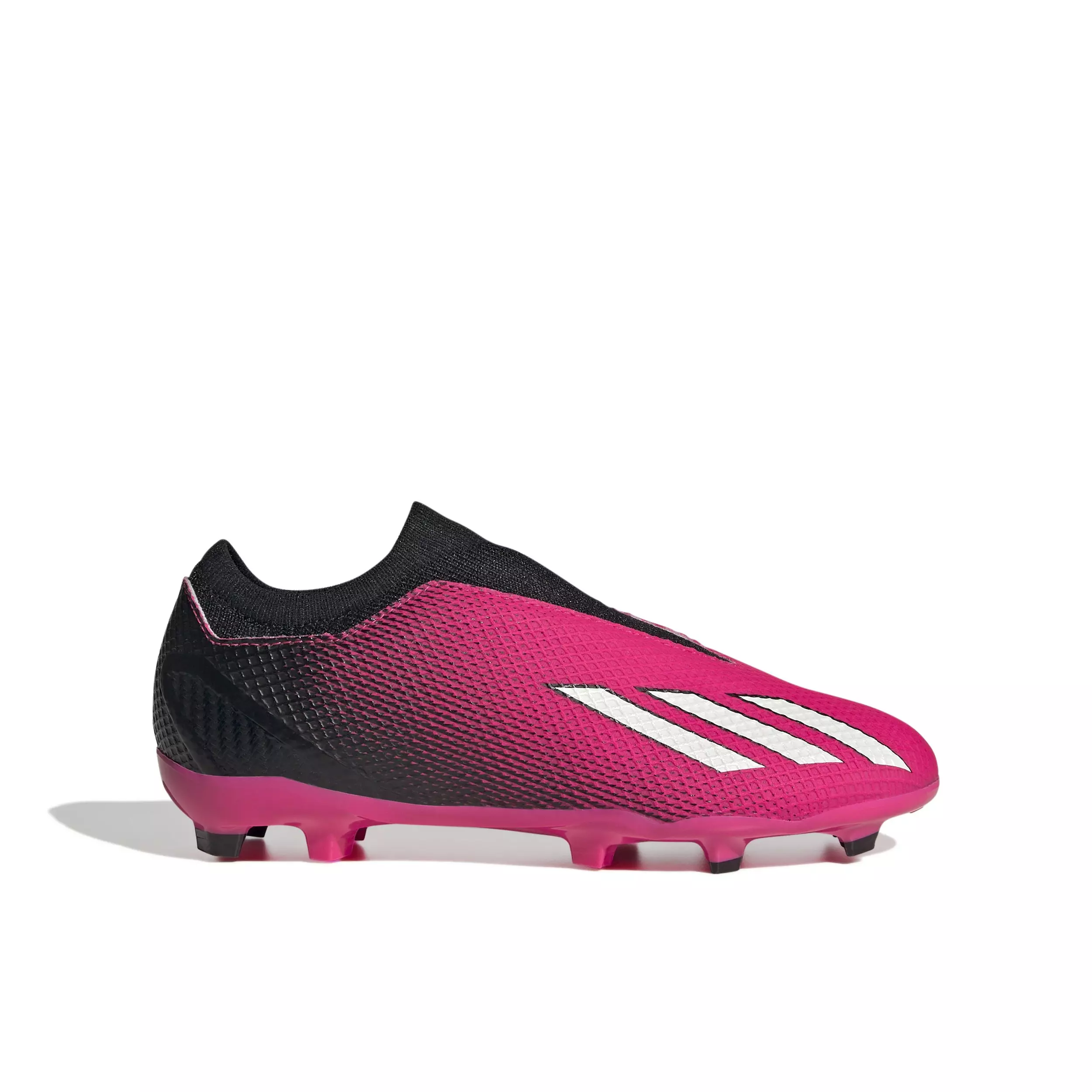 adidas X Speedportal.3 Laceless Firm Ground "Tesh Pink/Zero Metallic/Core Black" Preschool Kids' Soccer Cleat - PINK/ZERO/BLACK