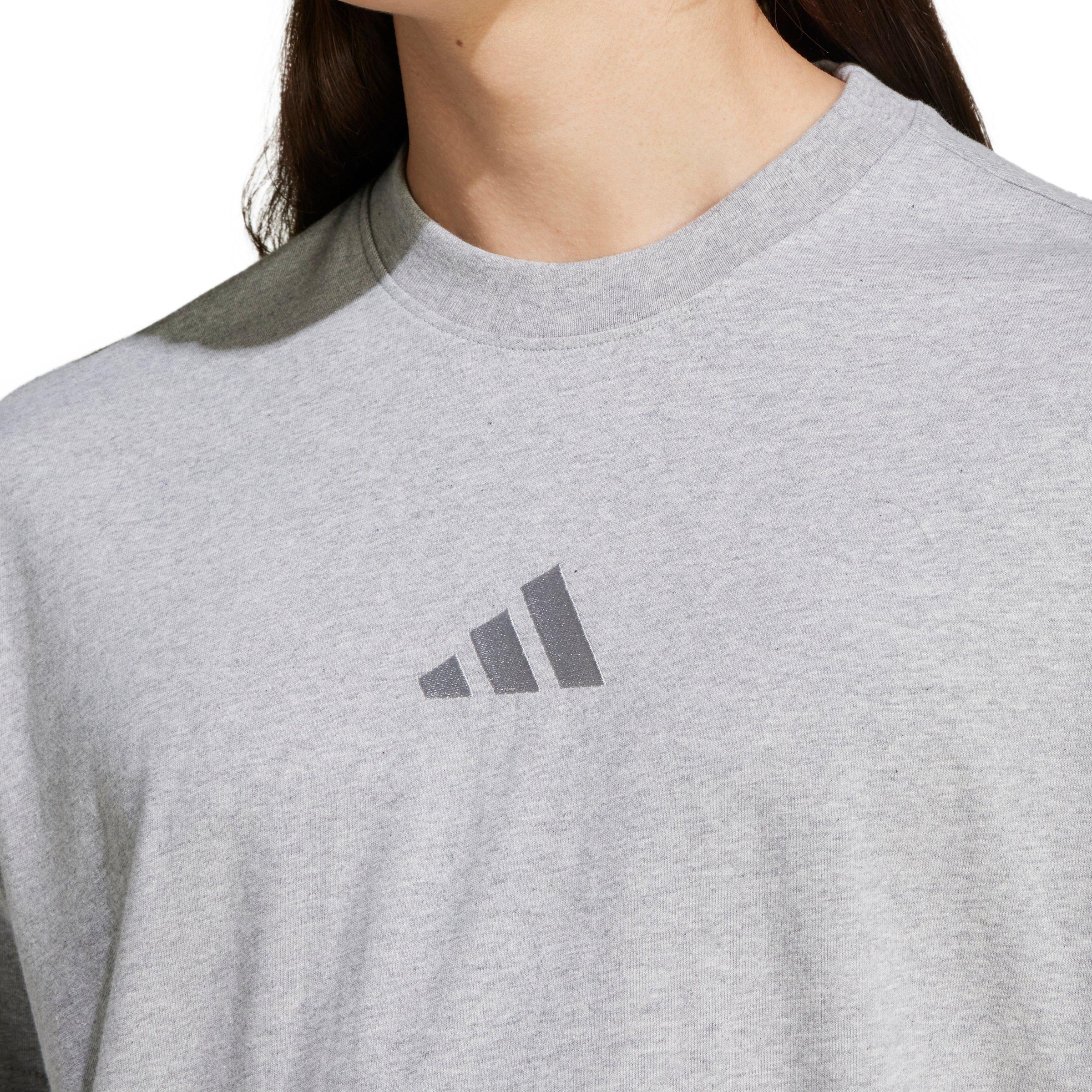 adidas Men's ALL SZN T-Shirt - Grey - GREY Thumbnail View 3