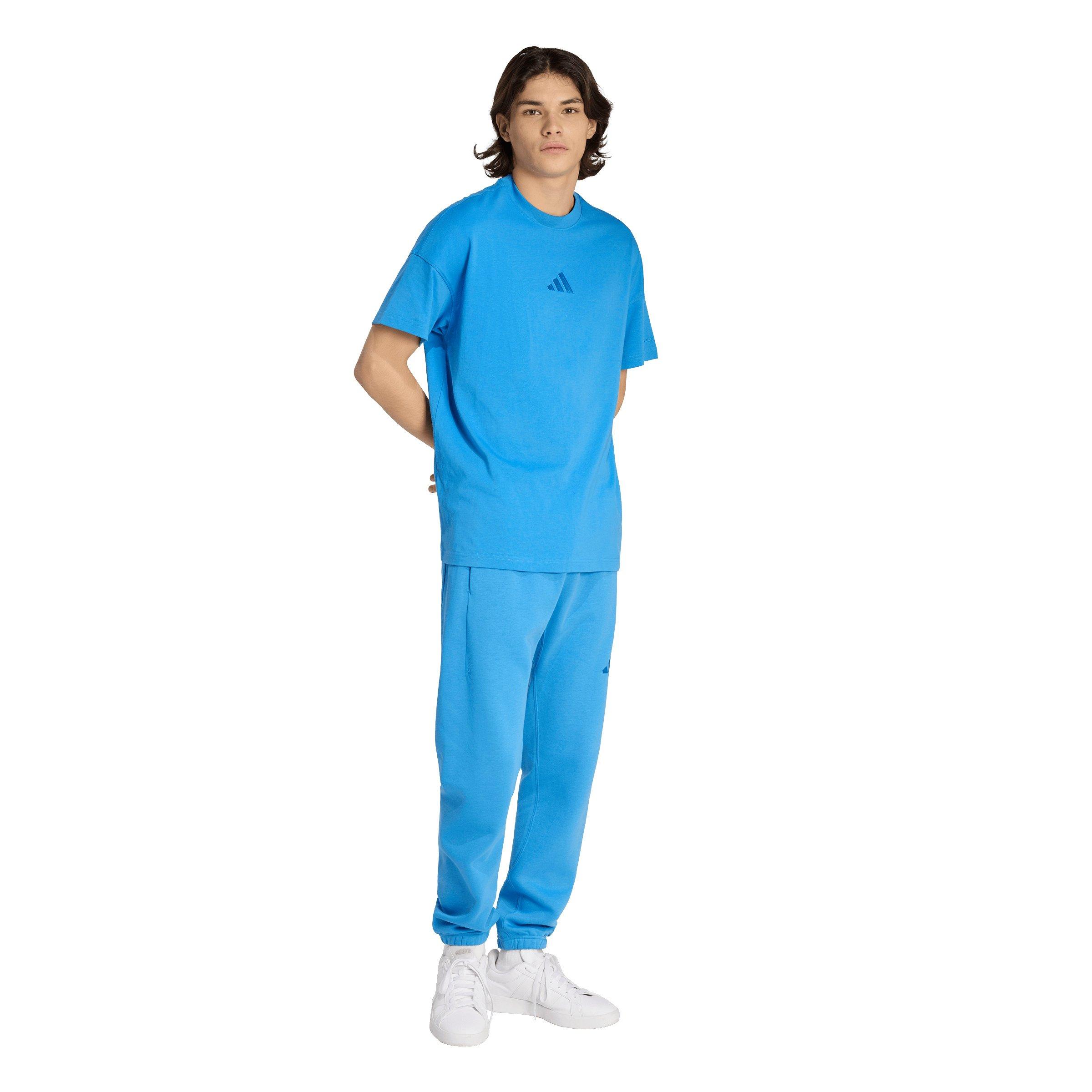 adidas Men's ALL SZN T-Shirt - Blue - BLUE Thumbnail View 5