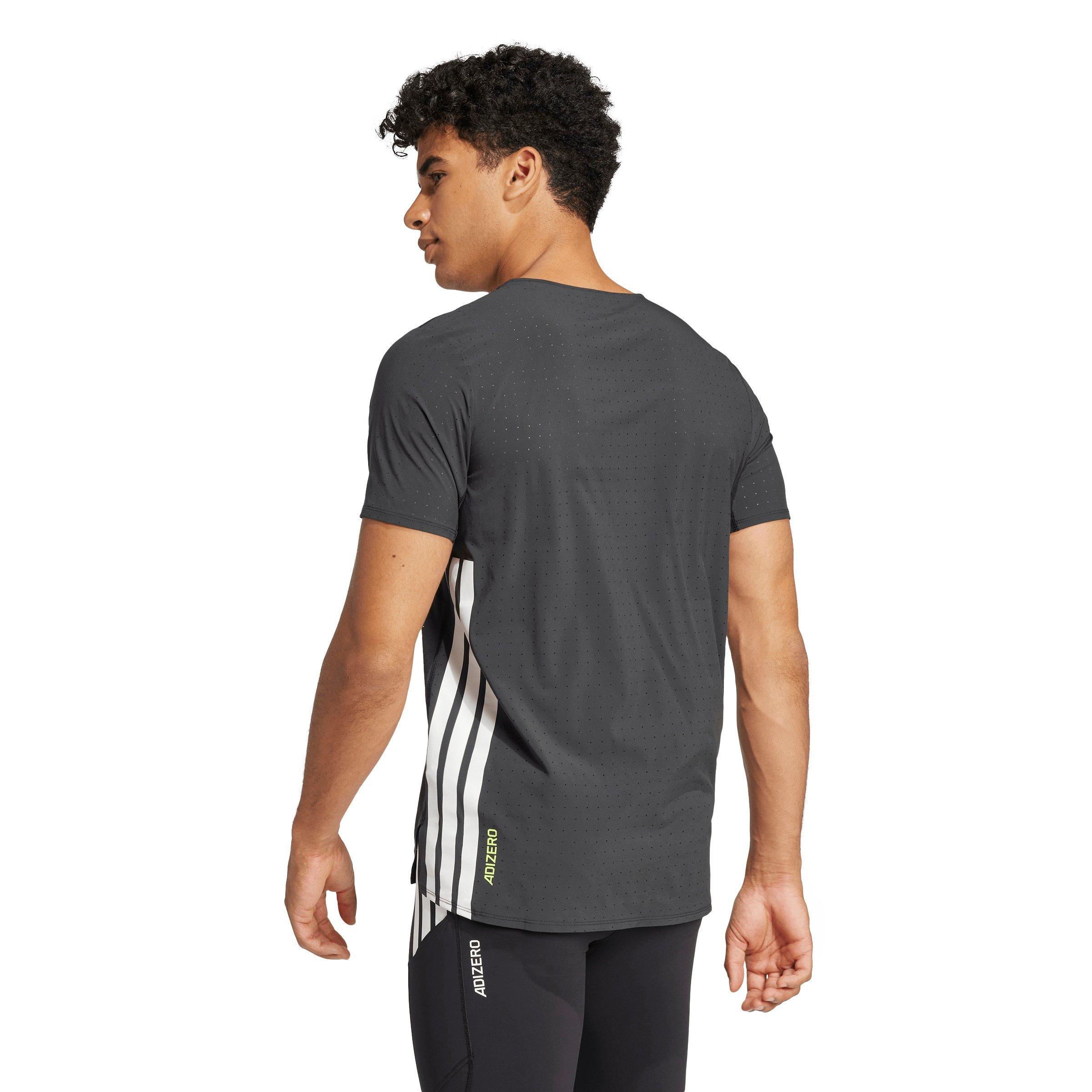 adidas Men's Adizero Running T-Shirt - Black - BLACK Thumbnail View 2