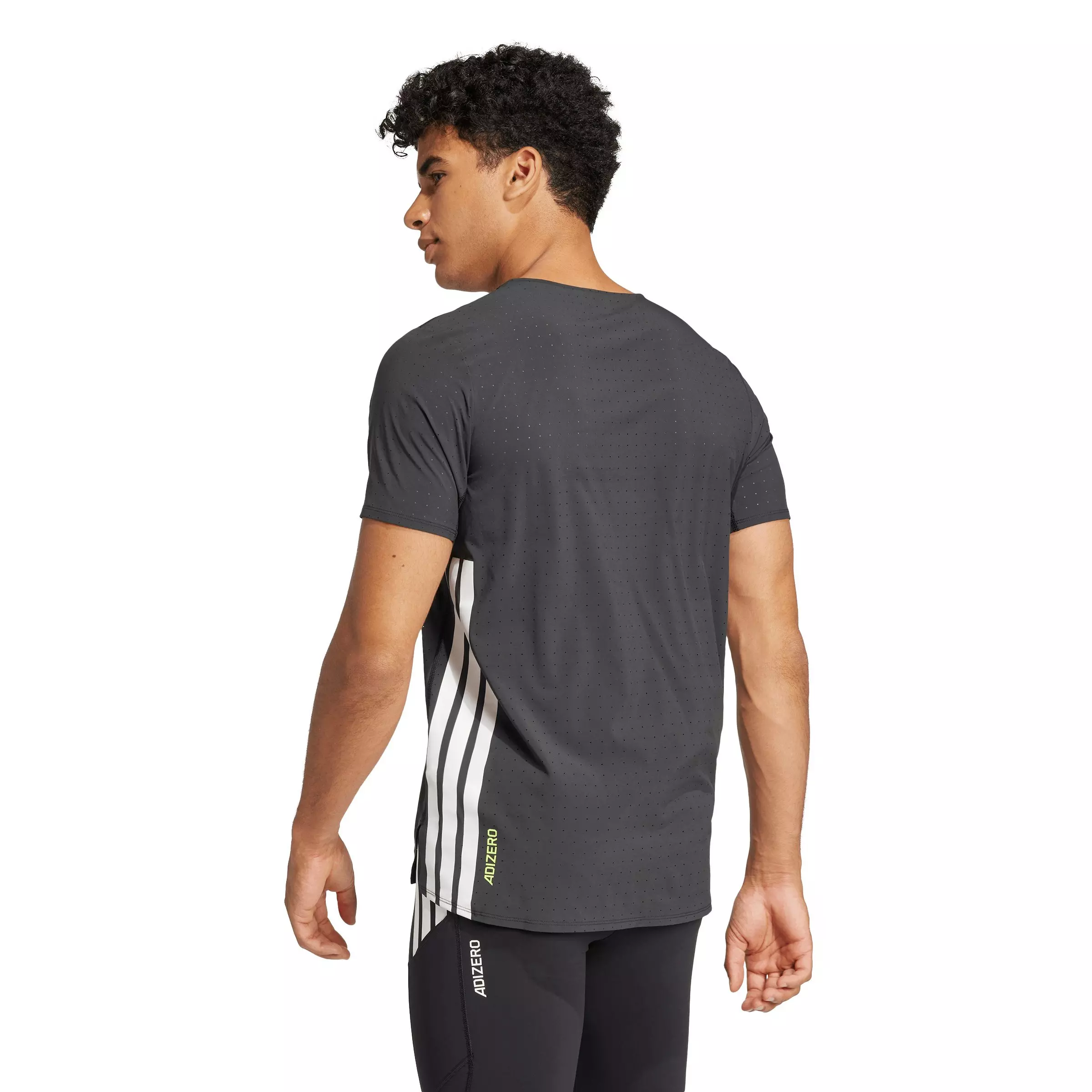 adidas Men's Adizero Running T-Shirt - Black - BLACK