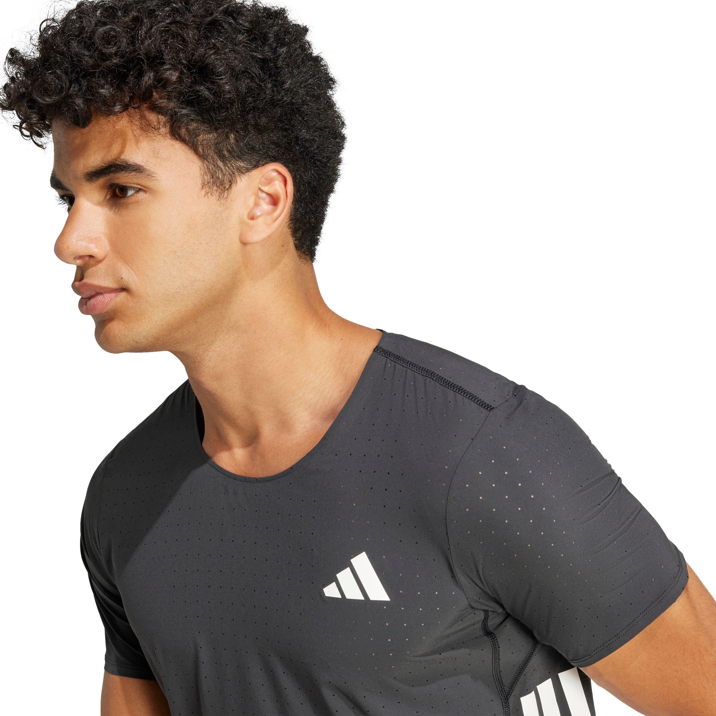 adidas Men's Adizero Running T-Shirt - Black - BLACK Thumbnail View 3