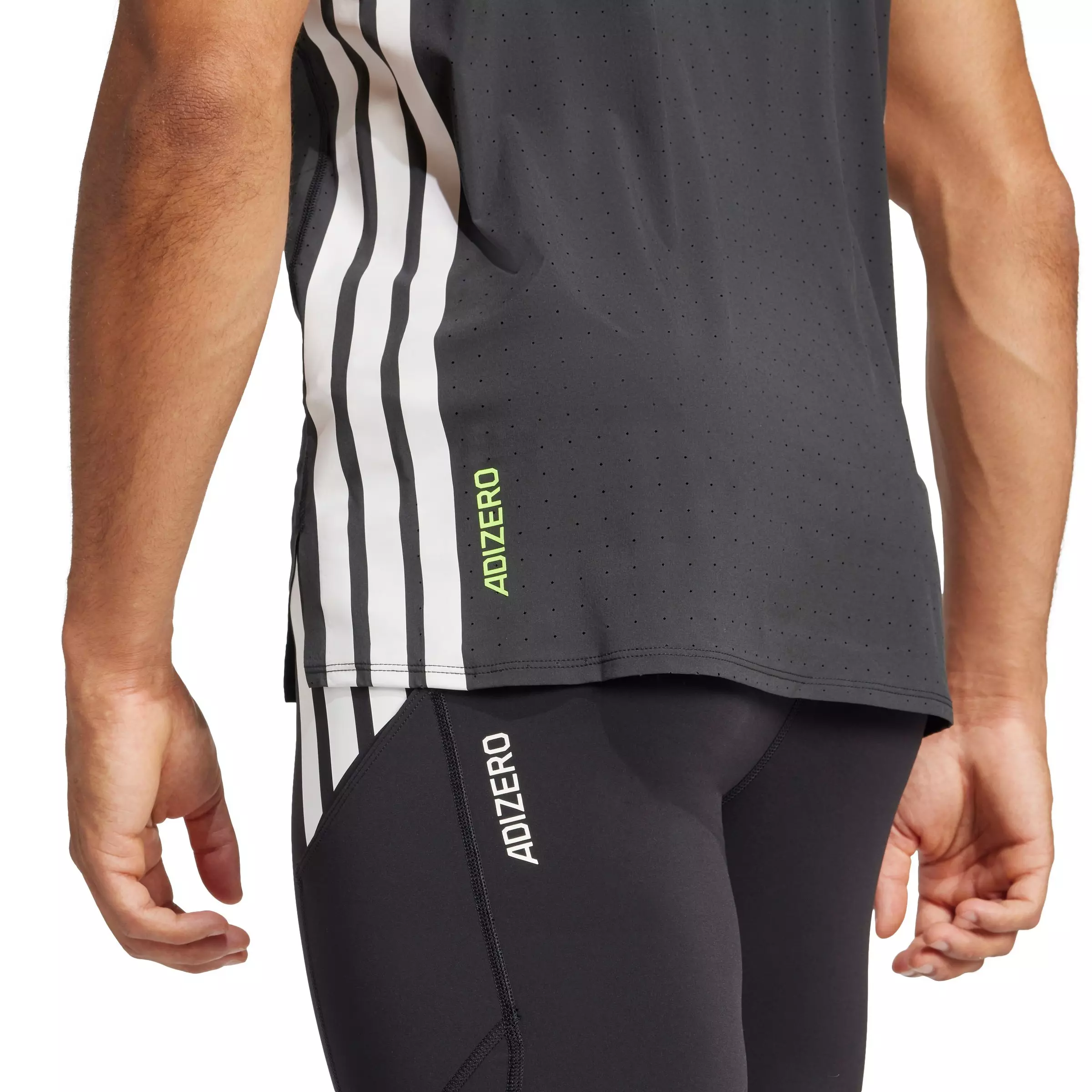 adidas Men's Adizero Running T-Shirt - Black - BLACK