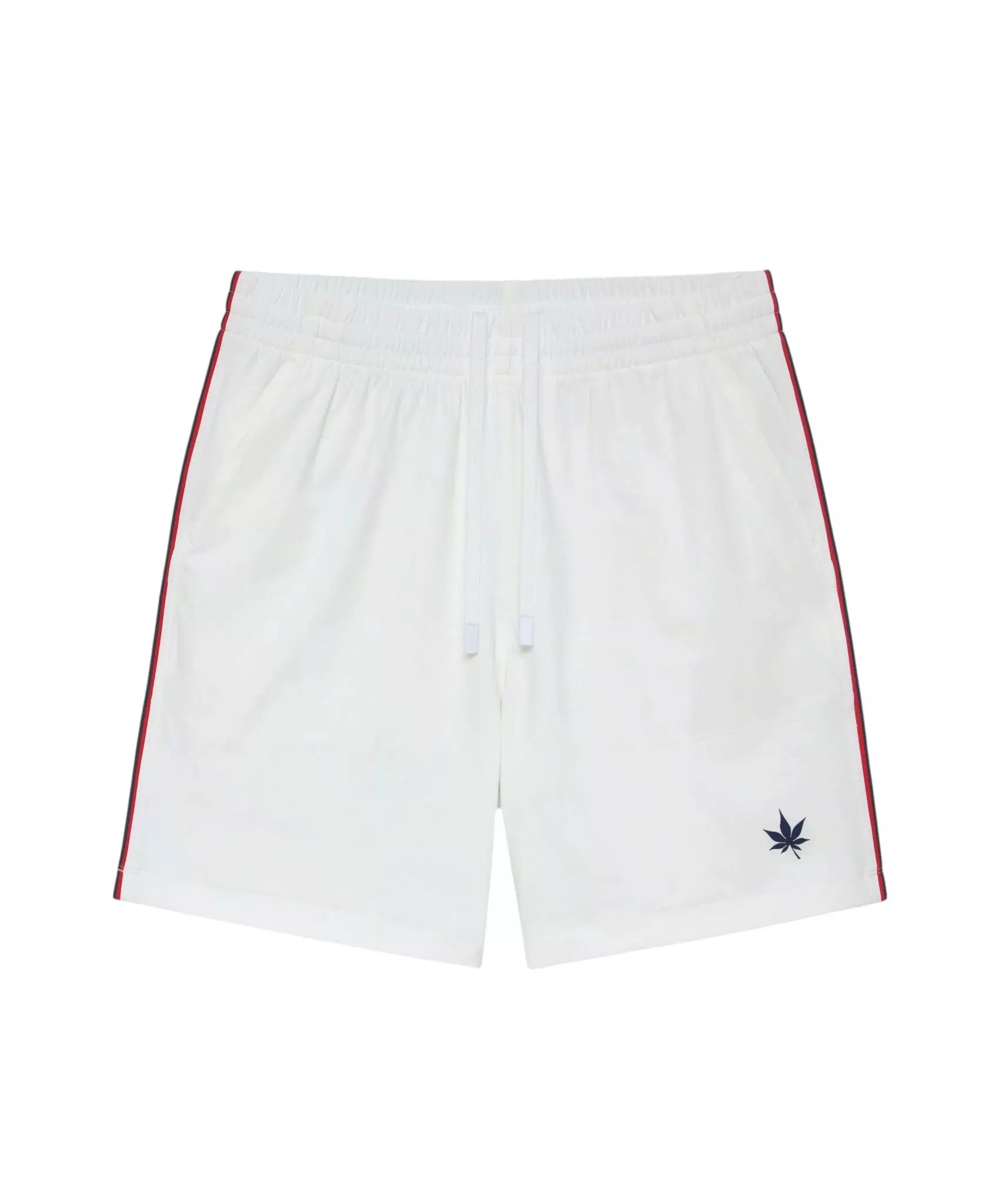 Boast Men's 7" Tipped Peak Performance Short - White/Red/Navy - WHITE/RED/NAVY