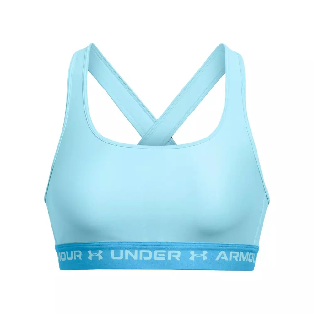Under Armour Women's Mid Crossback Sports Bra - SKY BLUE