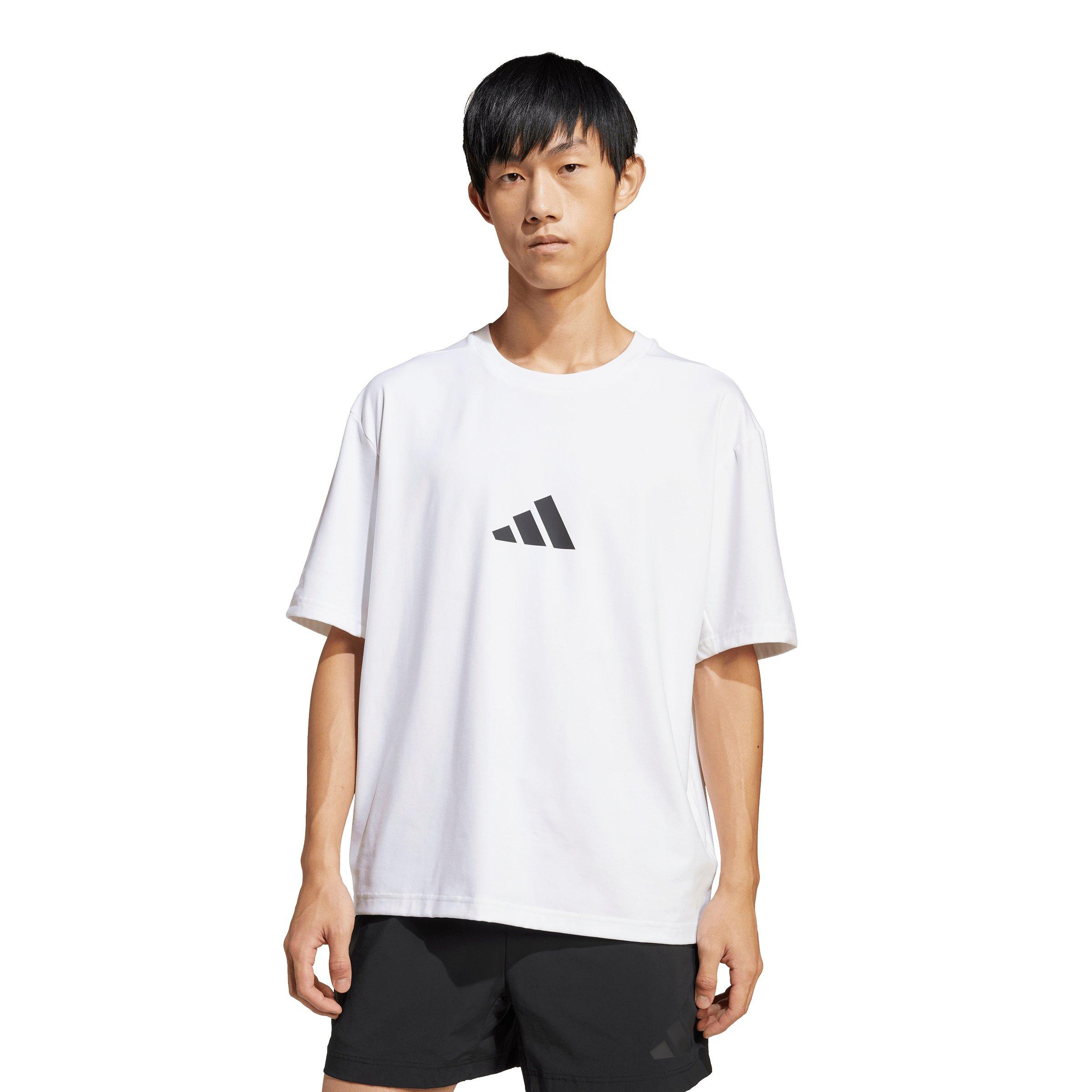 adidas Men's Z.N.E. Loose-Fit T-Shirt - White - WHITE Thumbnail View 1