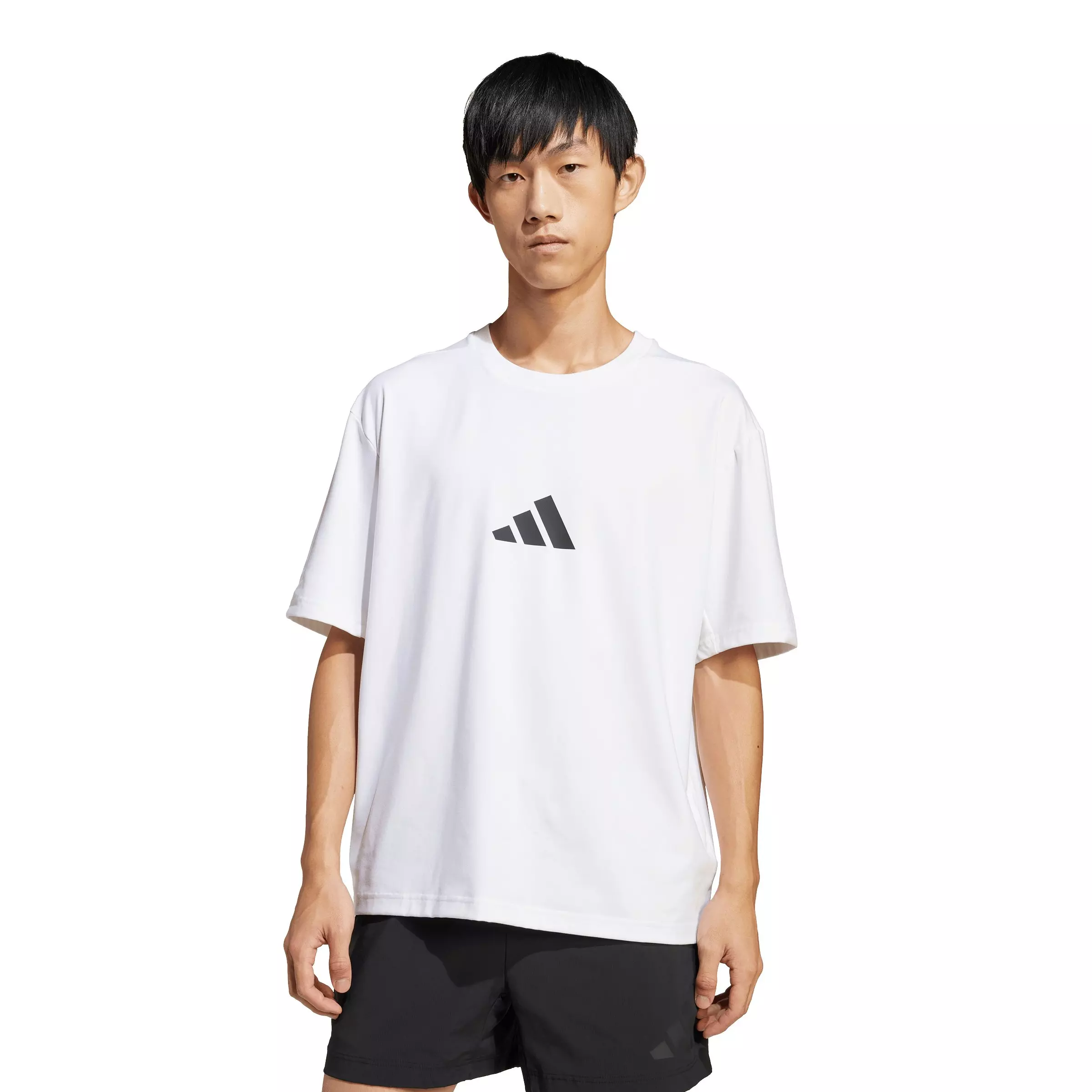 adidas Men's Z.N.E. Loose-Fit T-Shirt -White - WHITE
