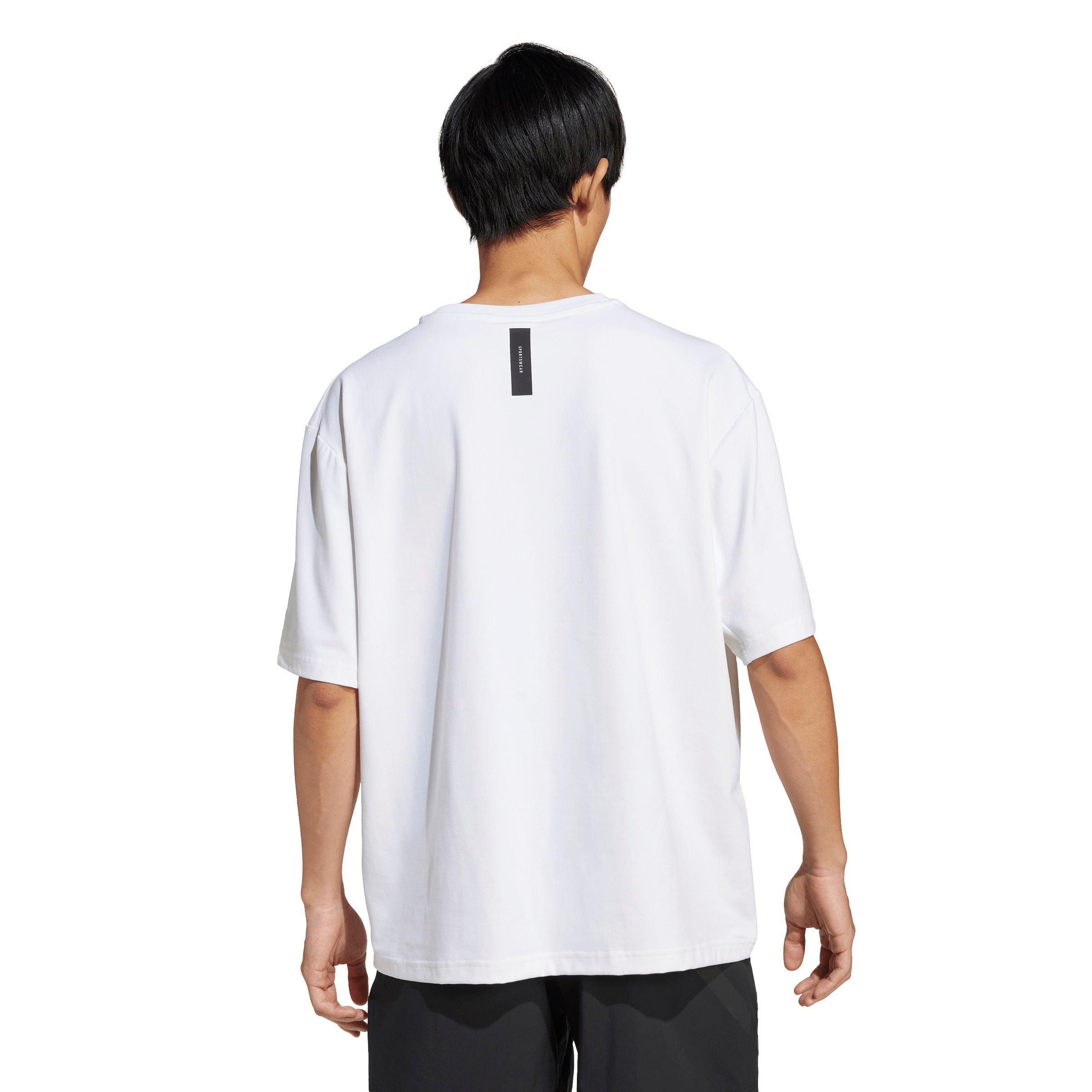 adidas Men's Z.N.E. Loose-Fit T-Shirt - White - WHITE Thumbnail View 2