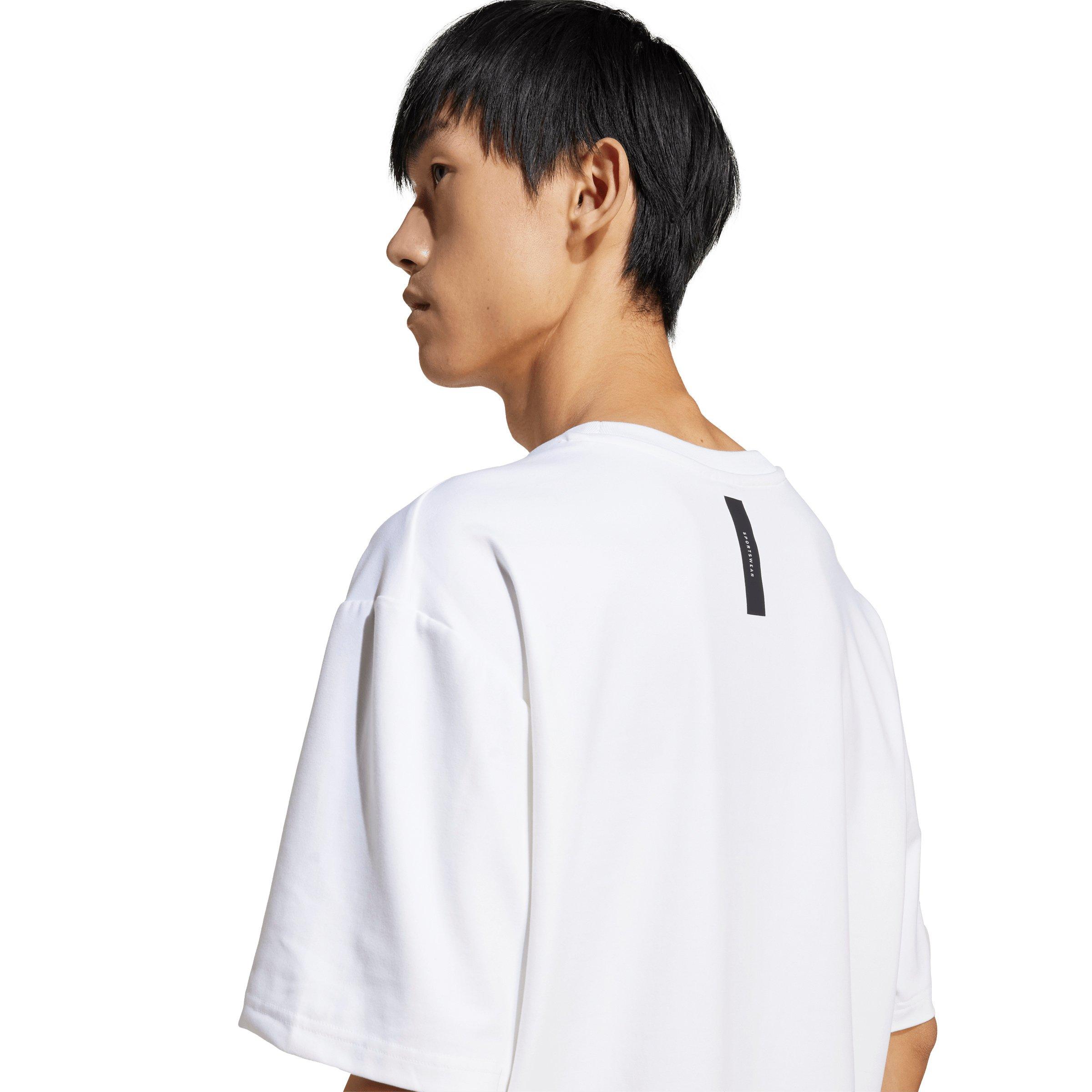 adidas Men's Z.N.E. Loose-Fit T-Shirt - White - WHITE Thumbnail View 3