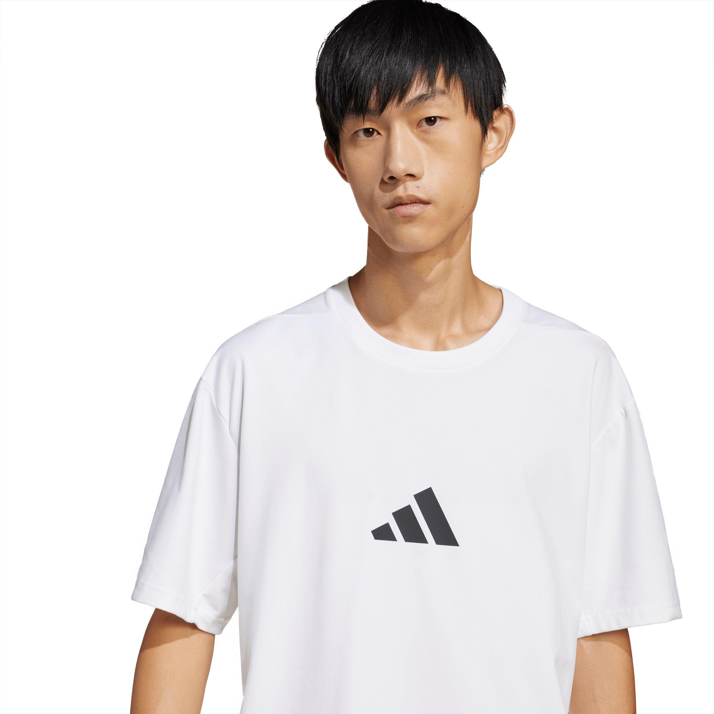 adidas Men's Z.N.E. Loose-Fit T-Shirt -White - WHITE Thumbnail View 4