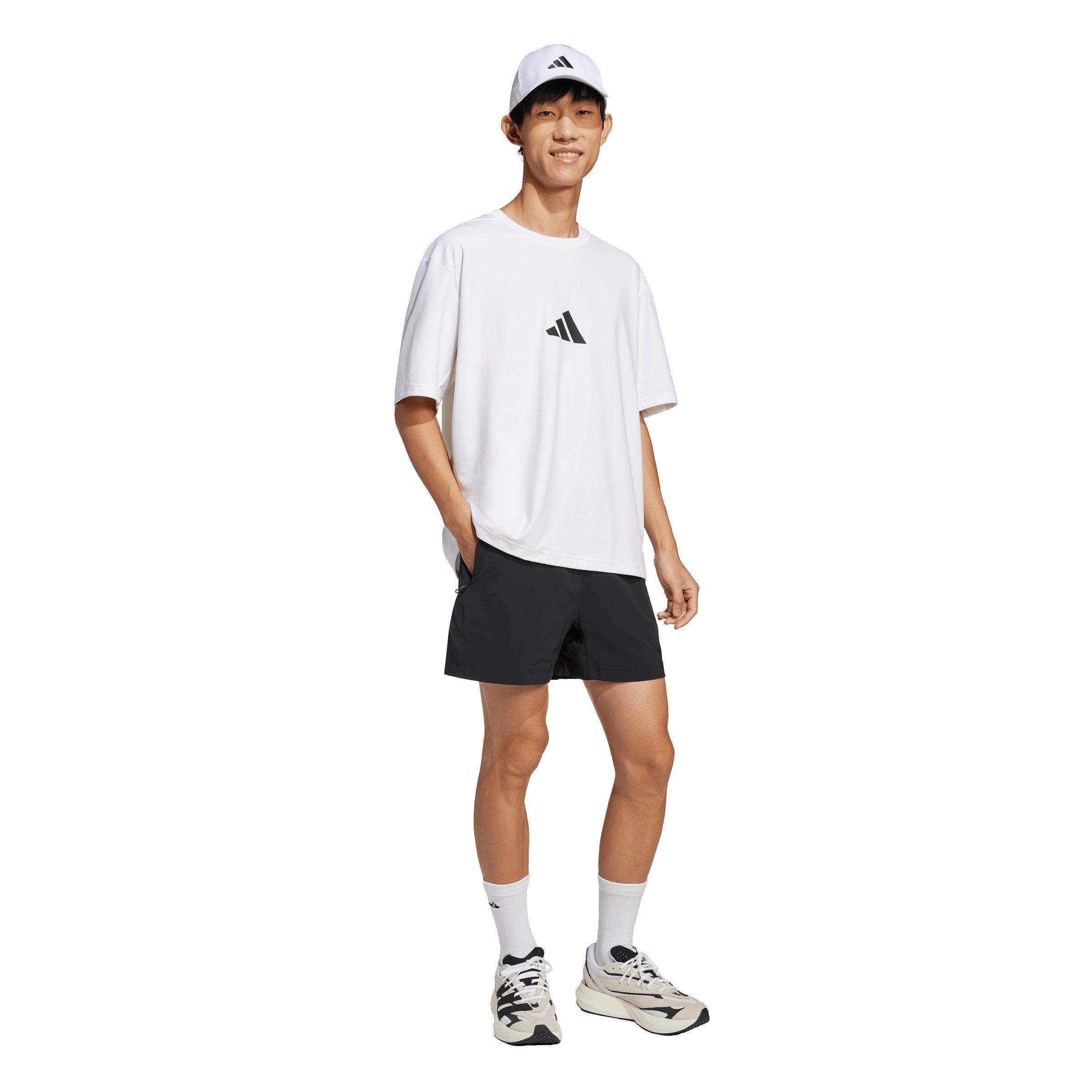 adidas Men's Z.N.E. Loose-Fit T-Shirt - White - WHITE Thumbnail View 5