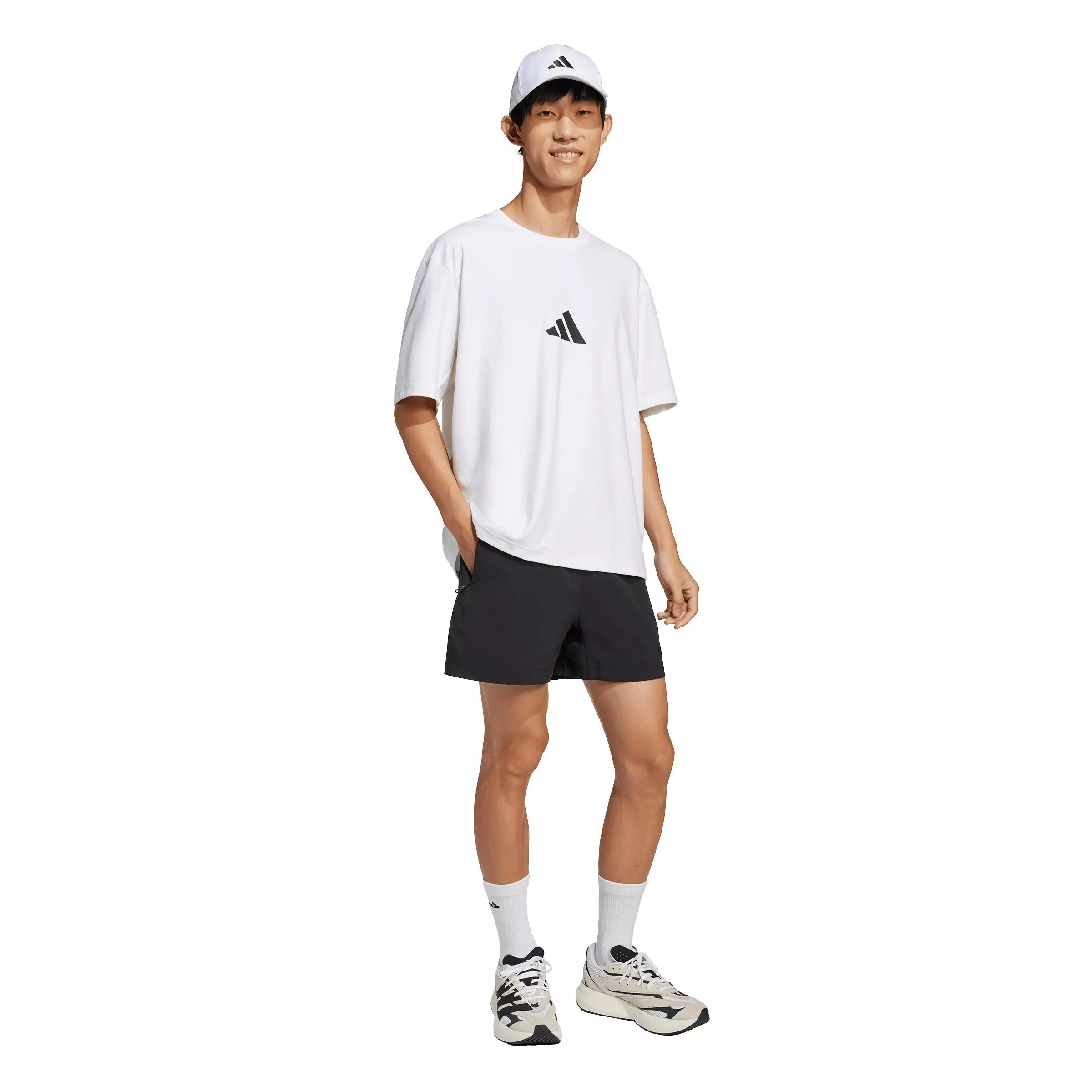 adidas Men's Z.N.E. Loose-Fit T-Shirt - White - WHITE