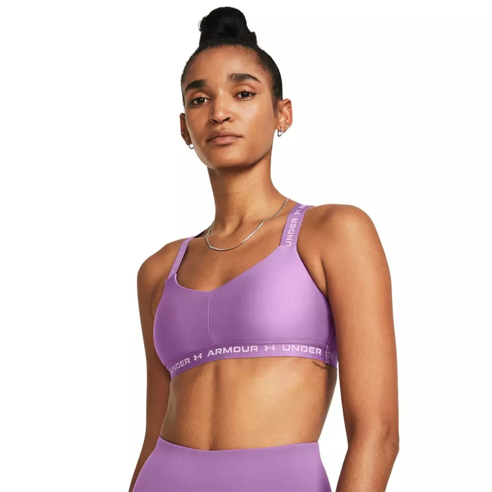 Under Armour Women's Crossback Low Sports Bra - PURPLE
