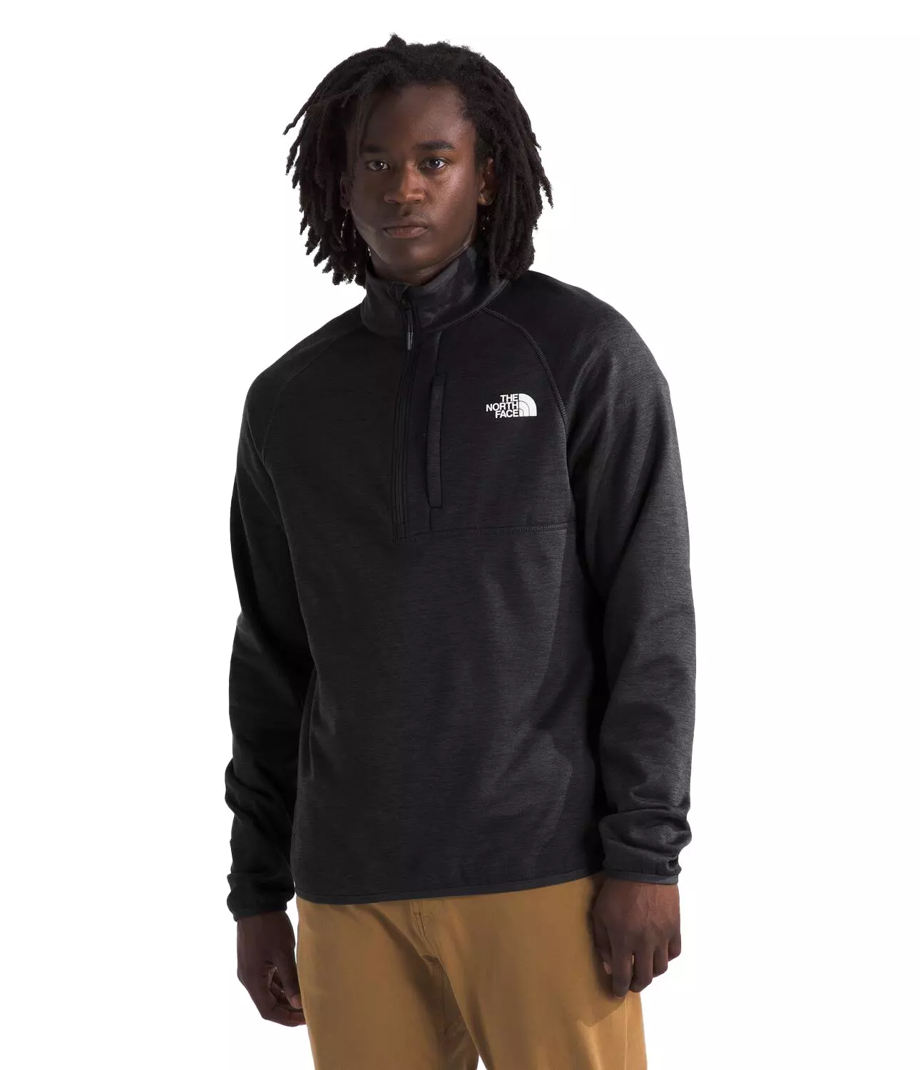 The North Face Men's Canyonlands Long Sleeve Half-Zip Fleece Pullover -Black - BLACK