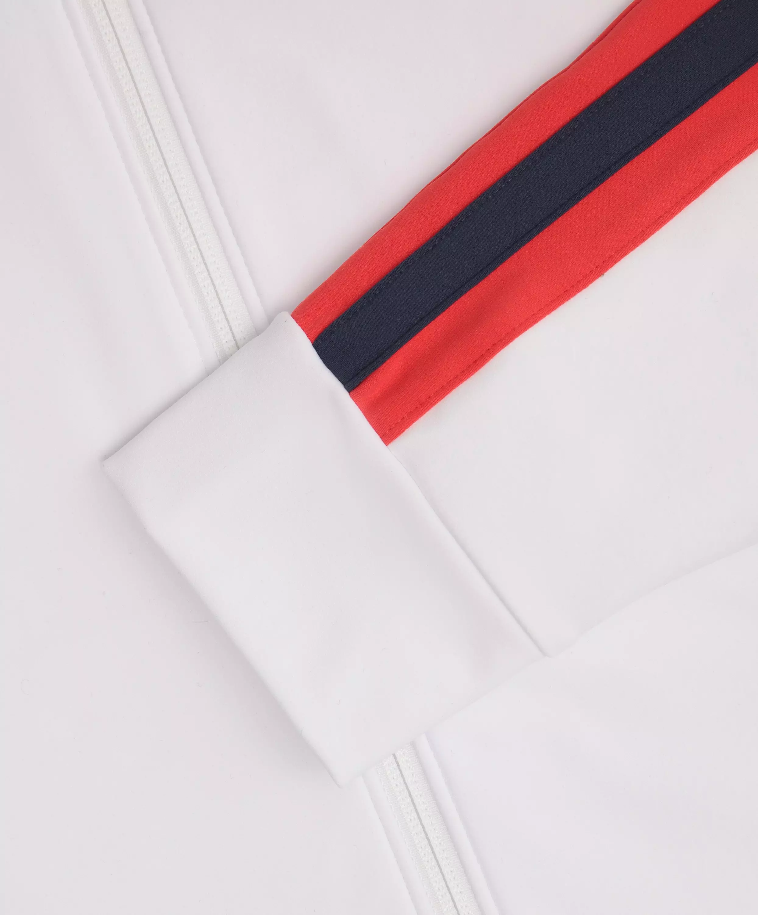 Boast Men's Tipped Warm-Up Jacket 2.0 - White/Red/Navy - WHITE/RED/NAVY