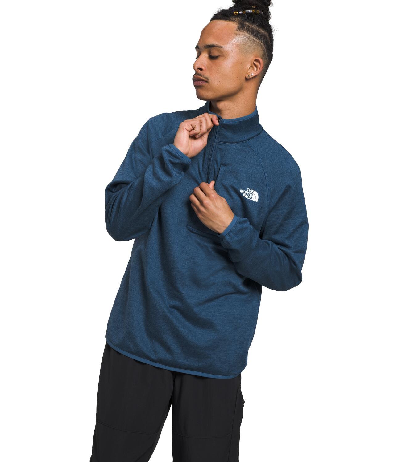 The North Face Men's Canyonlands Long Sleeve Half-Zip Fleece Pullover - Dk Blue - DK BLUE Thumbnail View 1