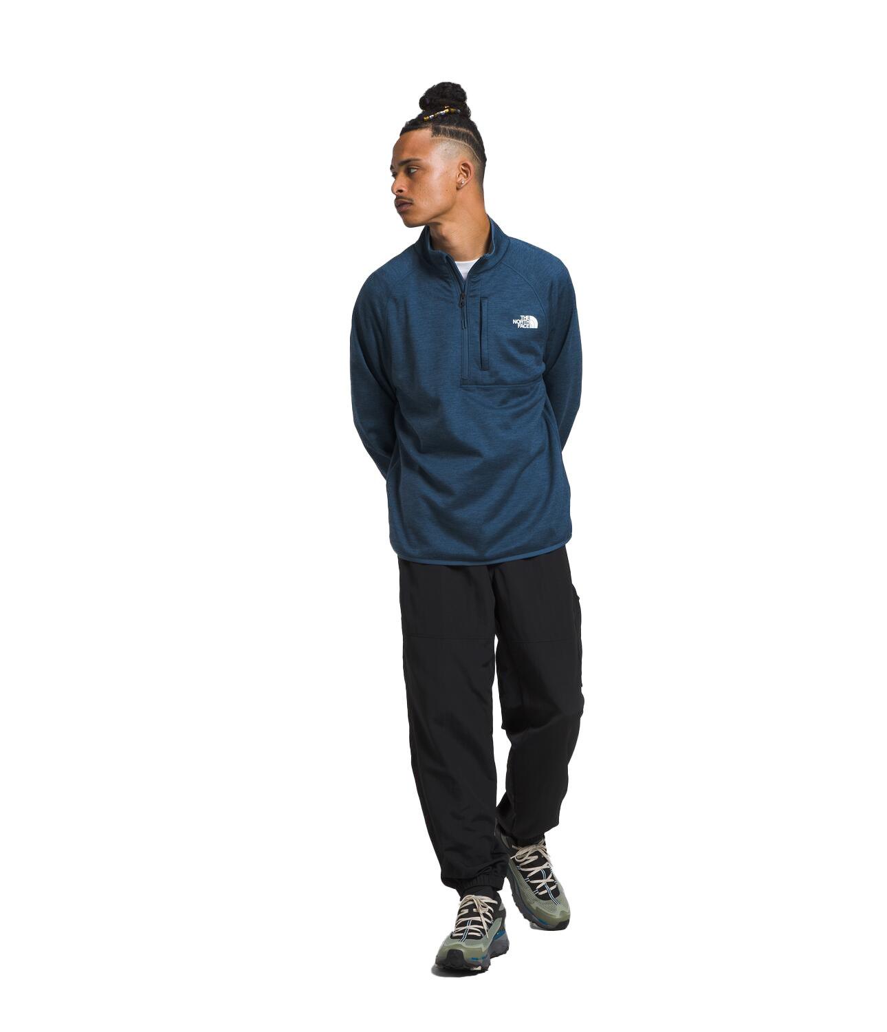 The North Face Men's Canyonlands Long Sleeve Half-Zip Fleece Pullover - Dk Blue - DK BLUE Thumbnail View 4