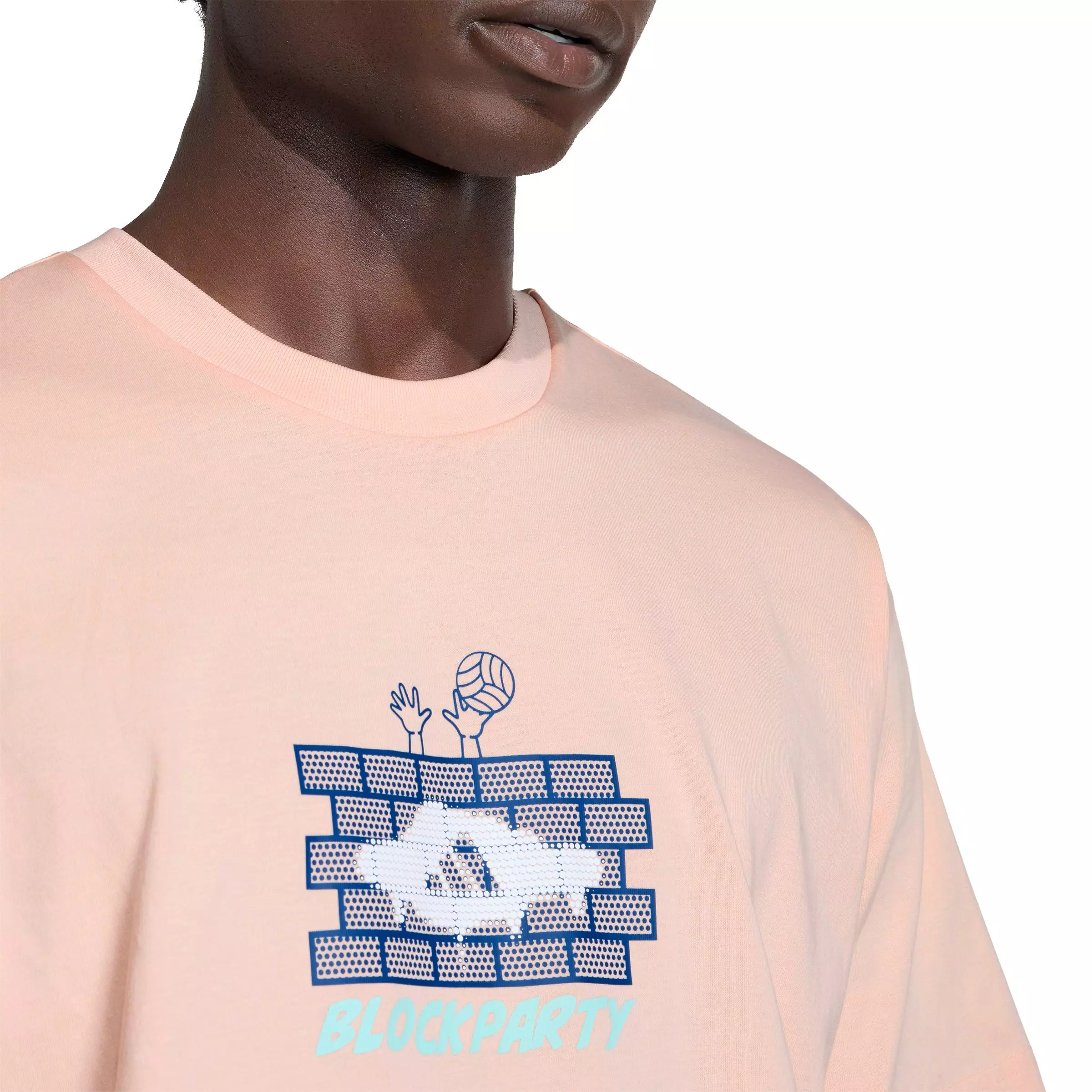 adidas Men's Volleyball Fun Graphic T-Shirt -Pink - PINK