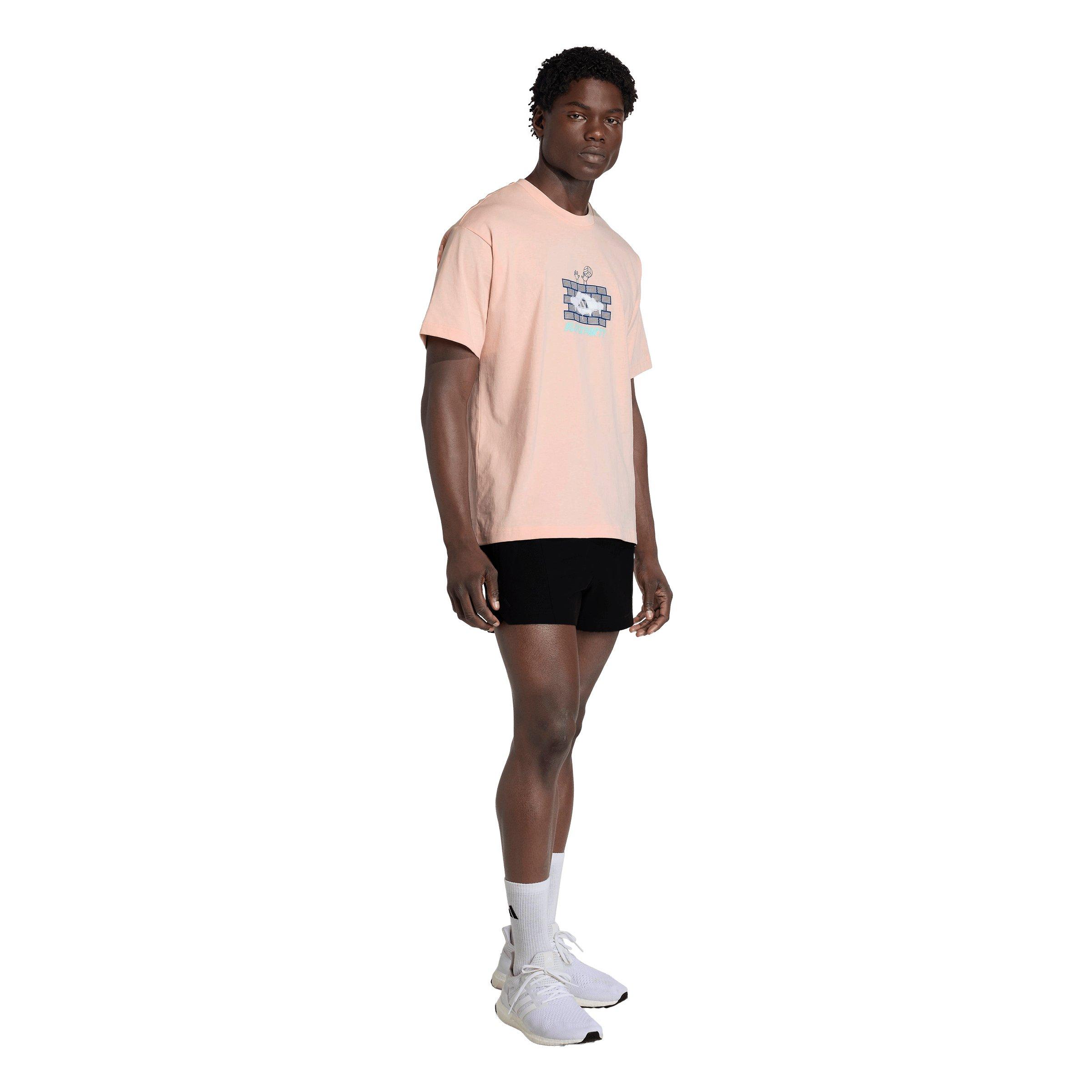 adidas Men's Volleyball Fun Graphic T-Shirt - Pink - PINK Thumbnail View 5