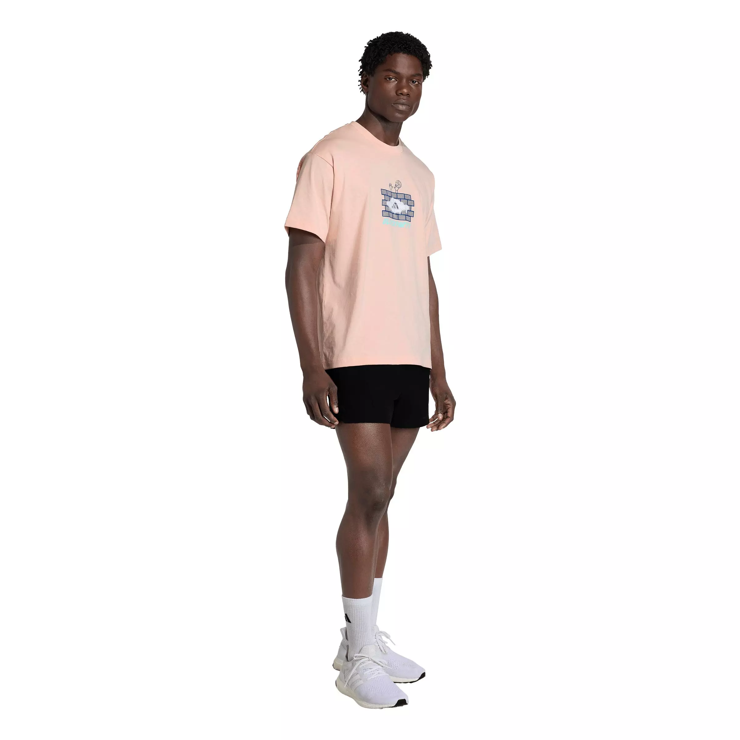 adidas Men's Volleyball Fun Graphic T-Shirt -Pink - PINK