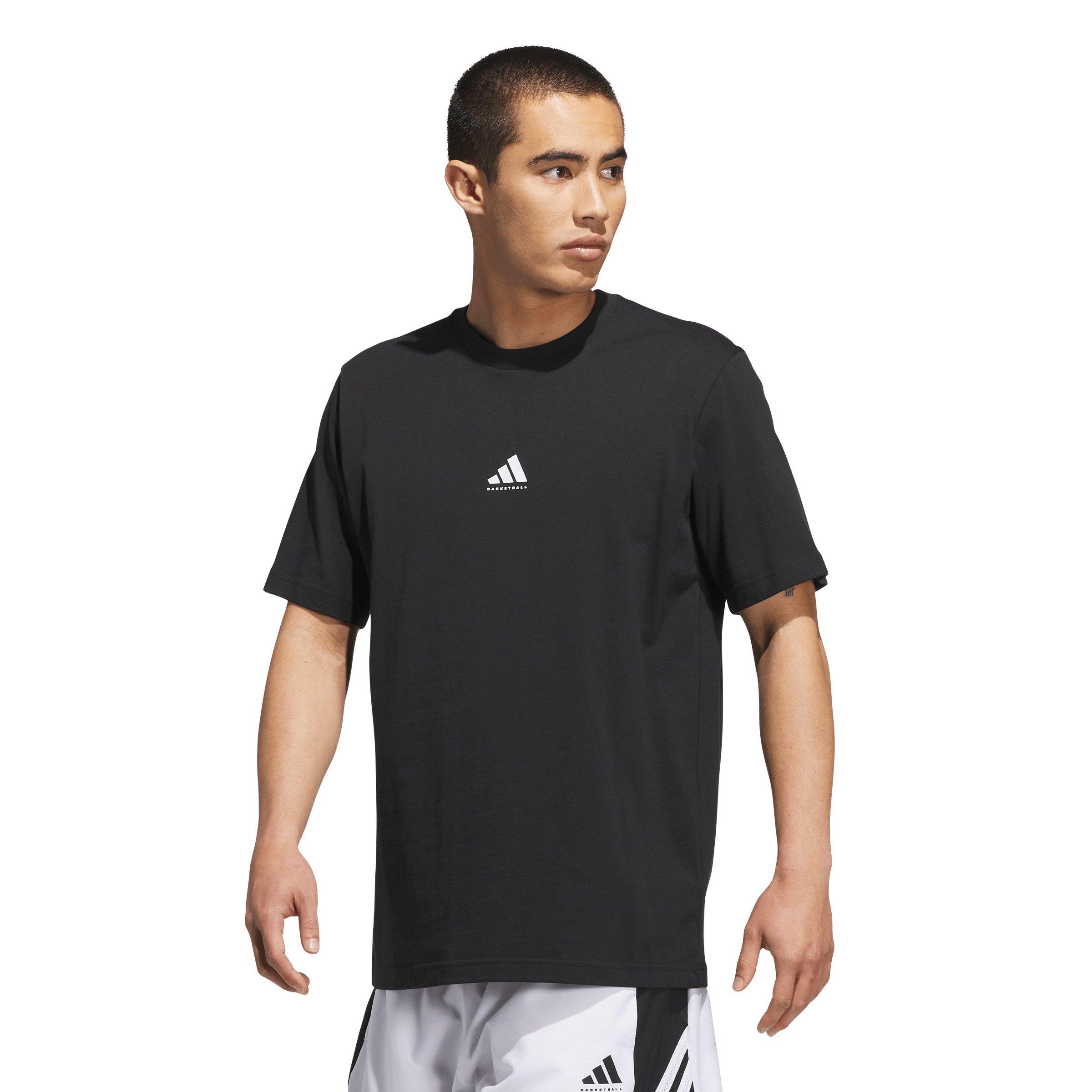 adidas Men's Basketball Graphic Tee - Black/White - BLACK/WHITE Thumbnail View 1