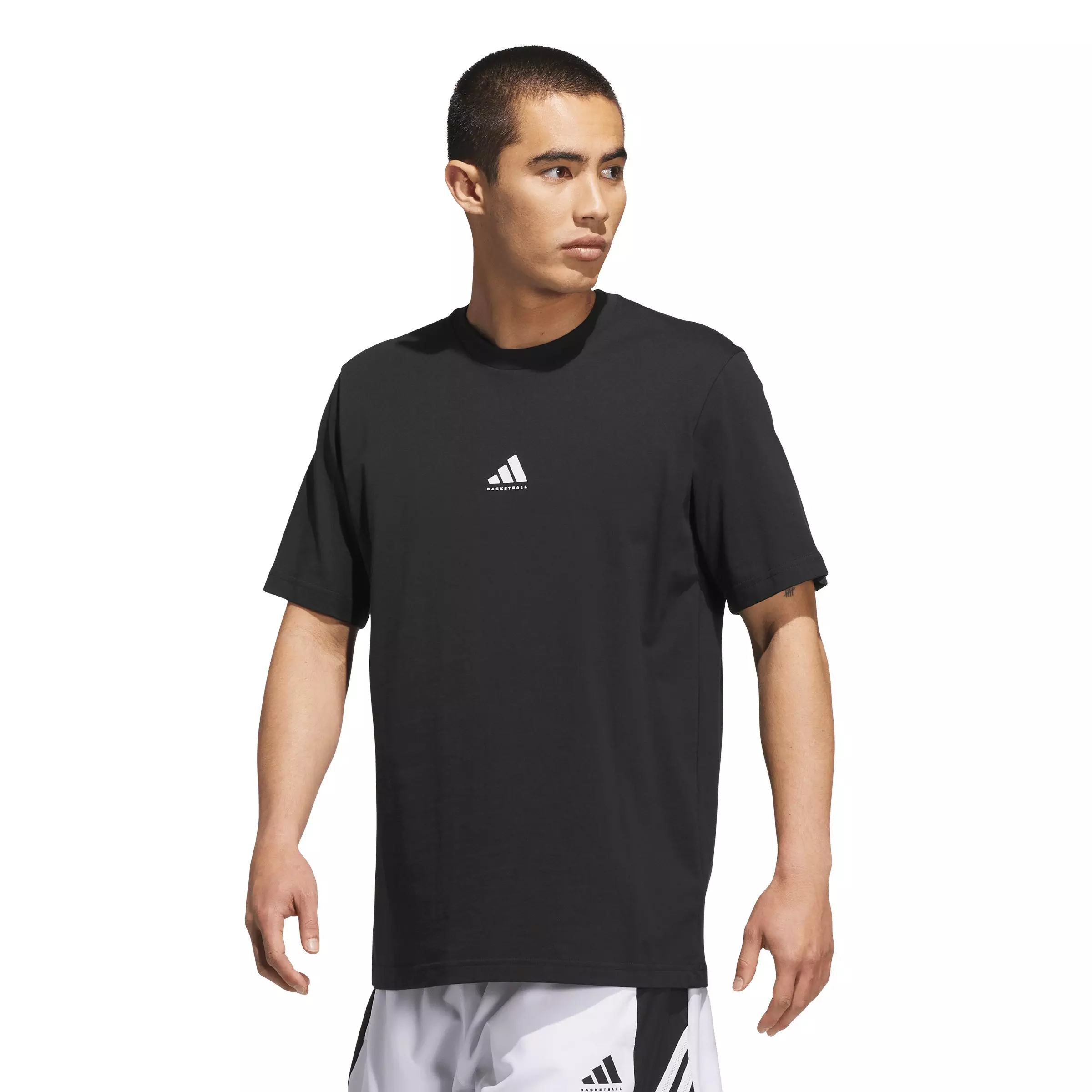 adidas Men's Basketball Graphic Tee -Black/White - BLACK/WHITE