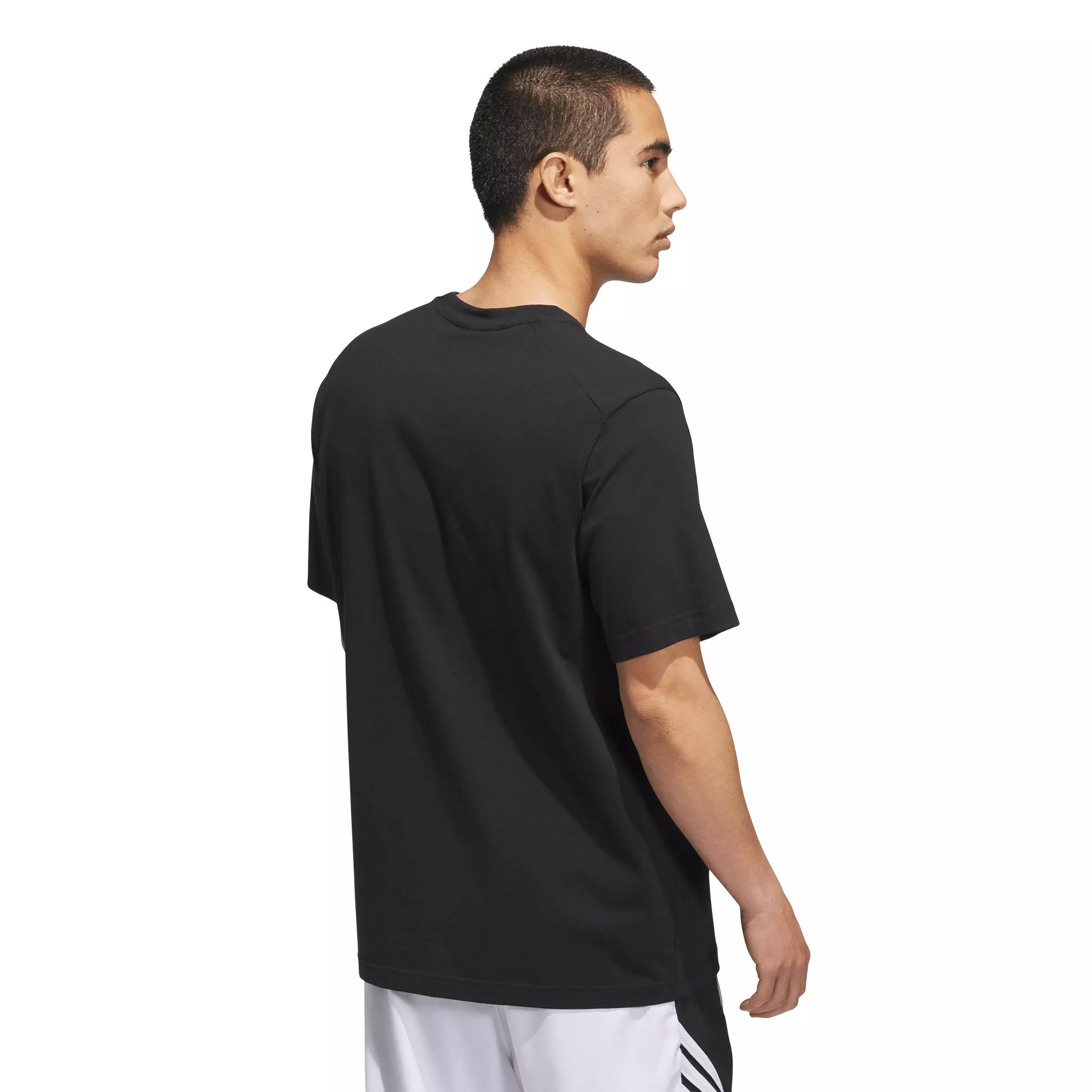 adidas Men's Basketball Graphic Tee -Black/White - BLACK/WHITE