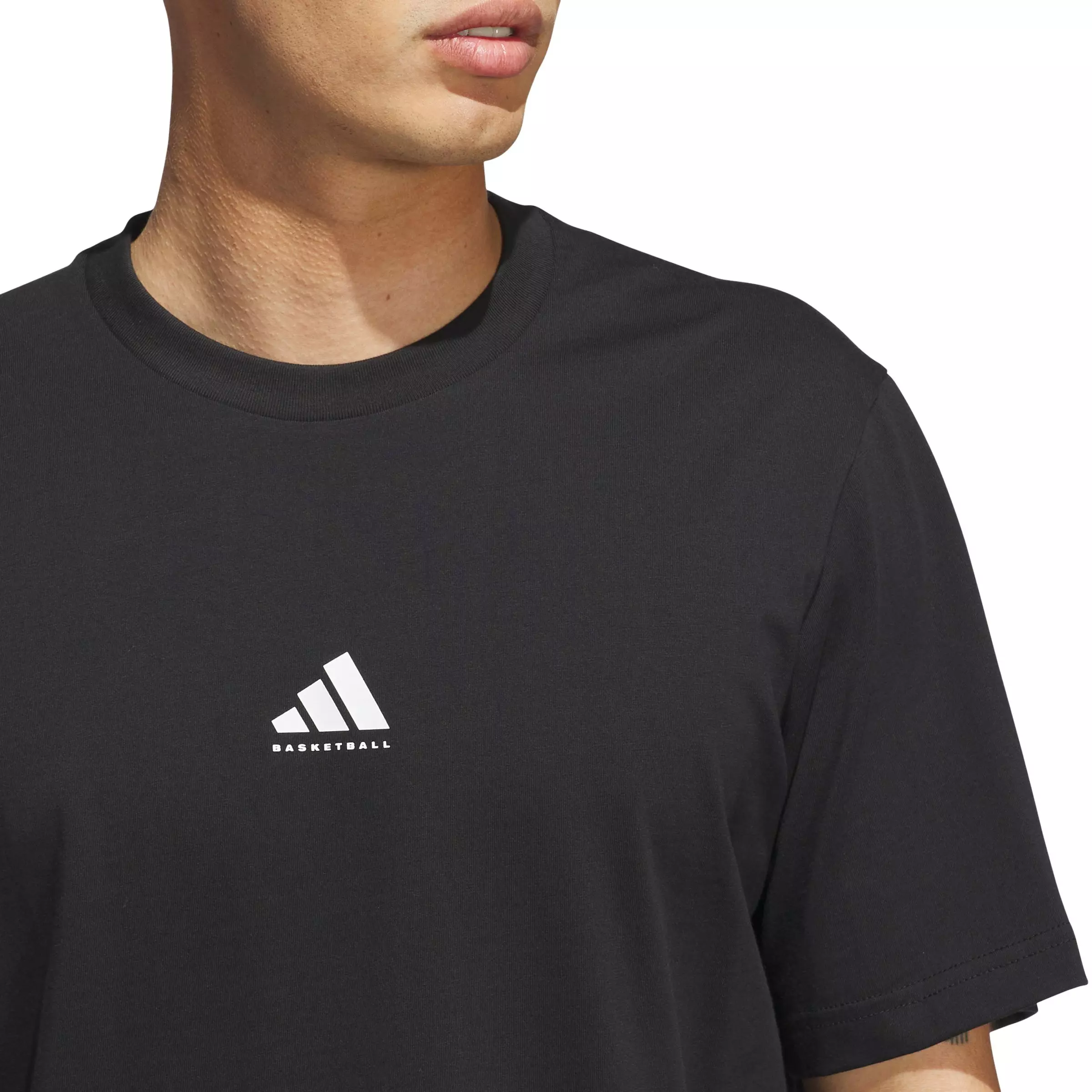 adidas Men's Basketball Graphic Tee - Black/White - BLACK/WHITE
