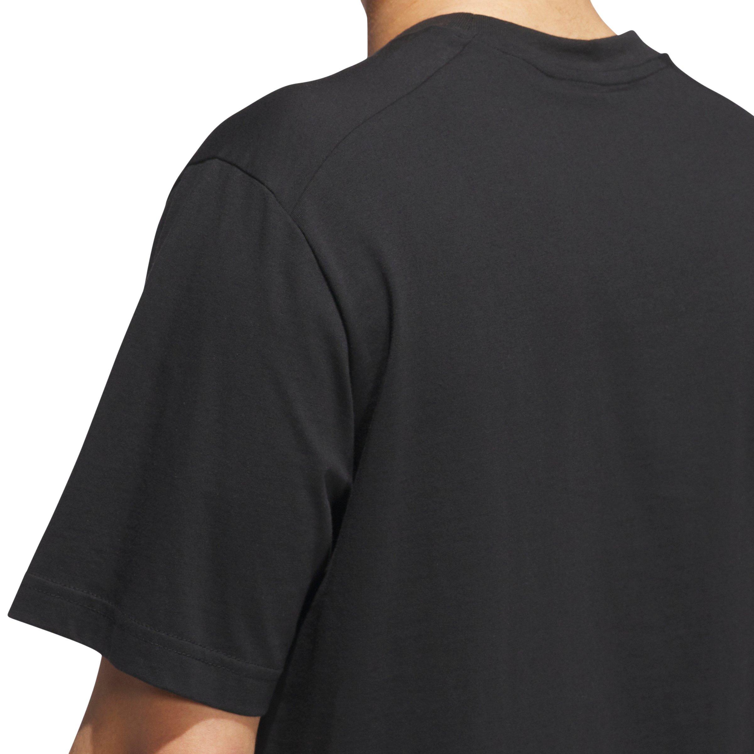 adidas Men's Basketball Graphic Tee - Black/White - BLACK/WHITE Thumbnail View 4