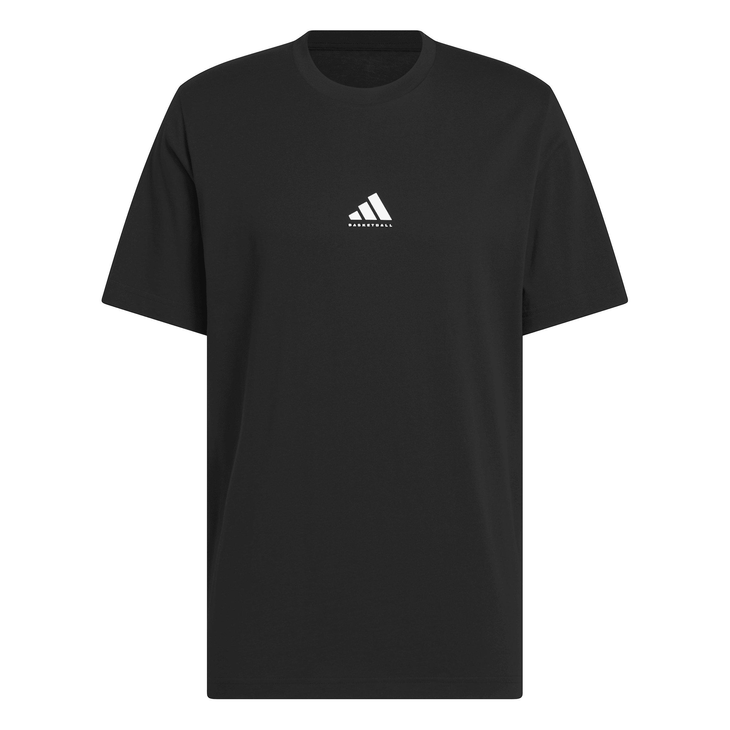 adidas Men's Basketball Graphic Tee - Black/White - BLACK/WHITE Thumbnail View 6
