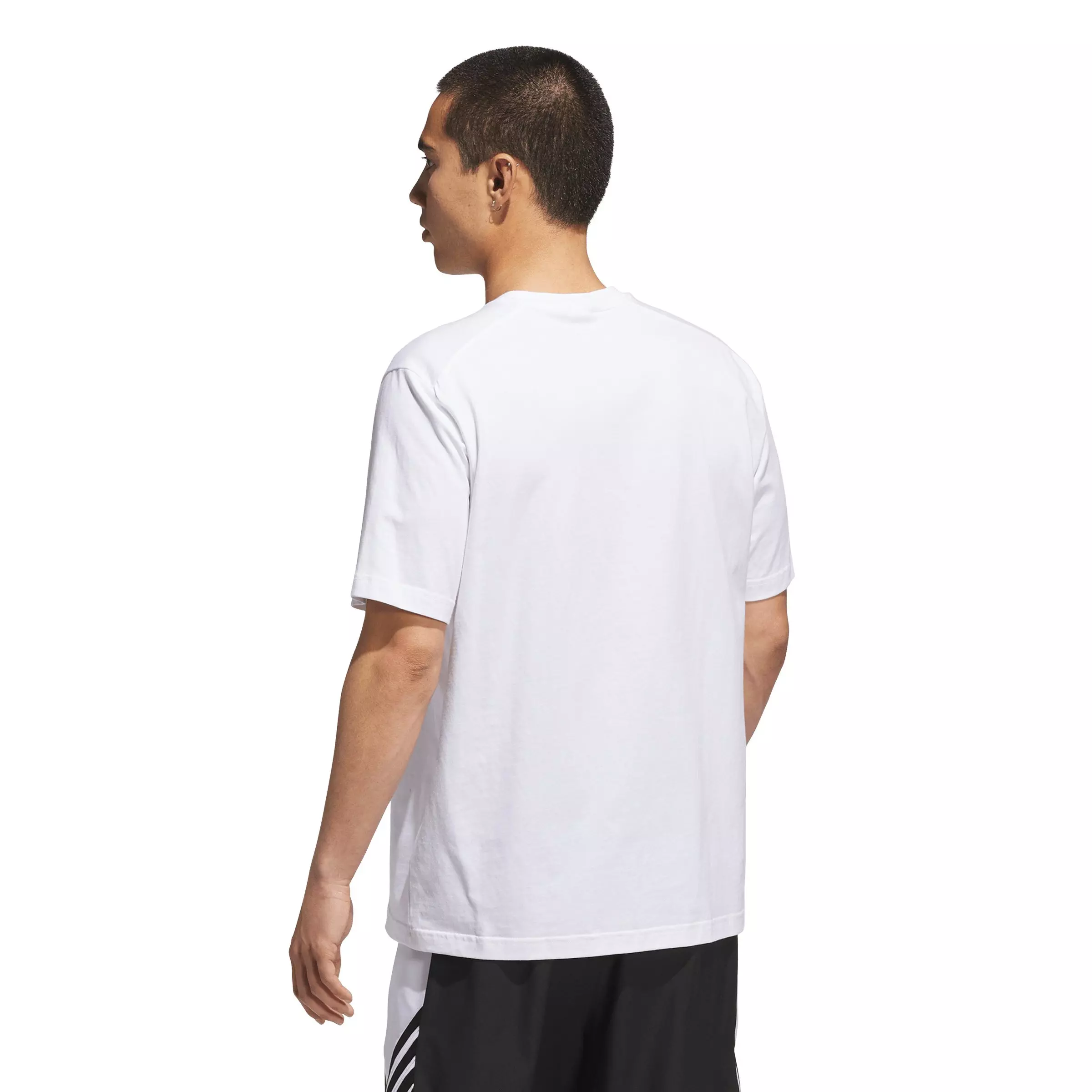 adidas Men's Basketball Graphic Tee - White/Black - WHITE/BLACK