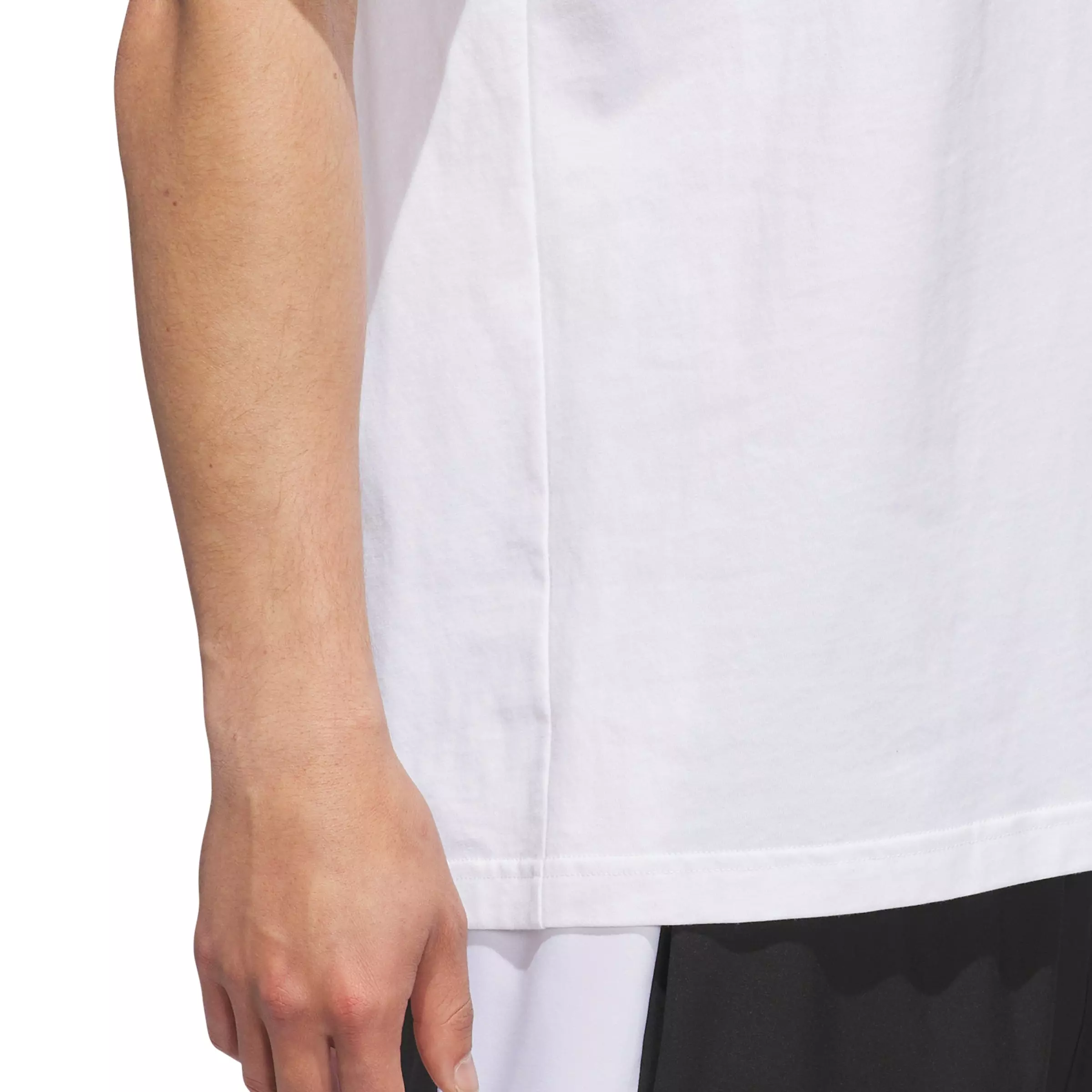adidas Men's Basketball Graphic Tee -White/Black - WHITE/BLACK