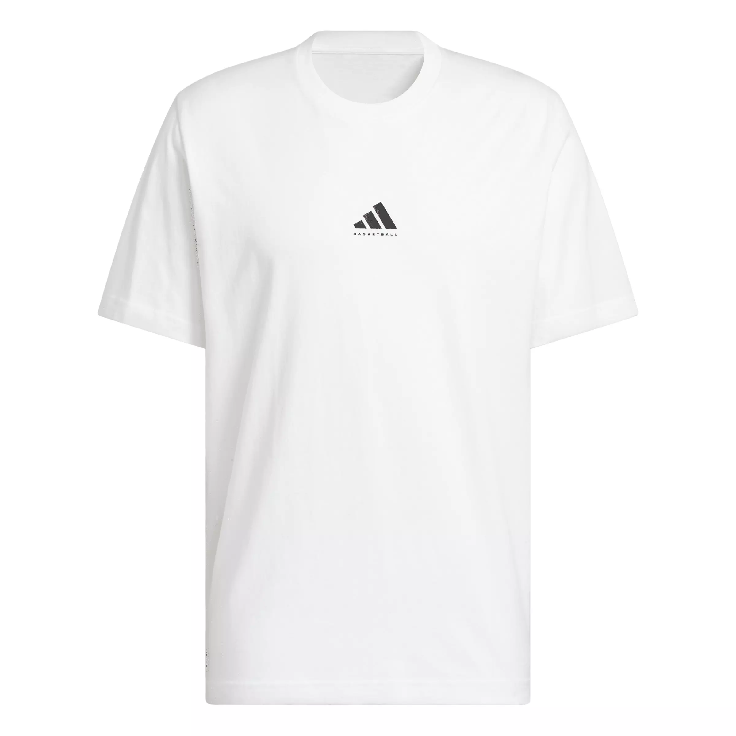 adidas Men's Basketball Graphic Tee -White/Black - WHITE/BLACK