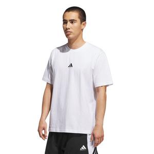 adidas Men's Basketball Graphic Tee -White/Black