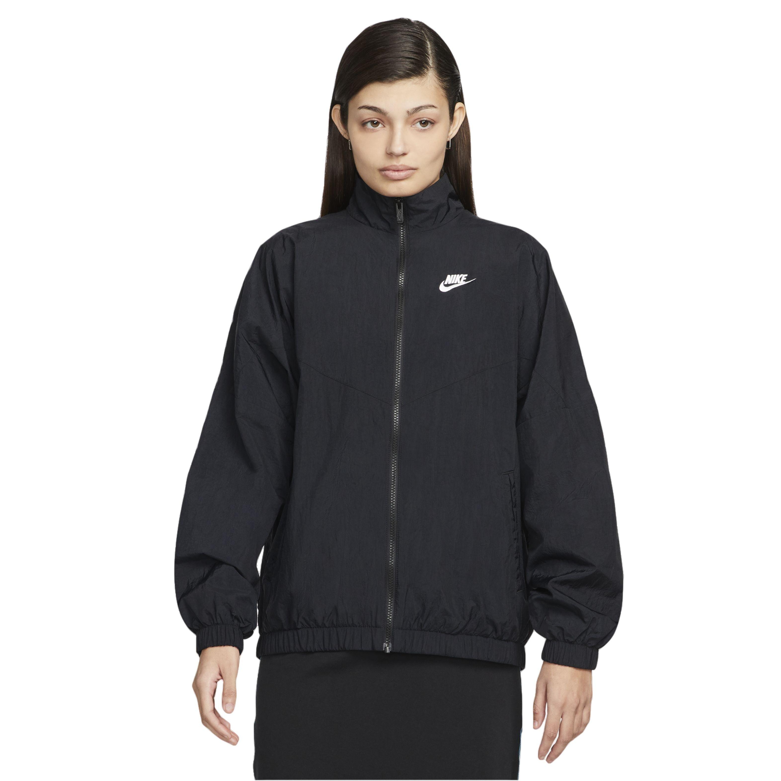 Nike Women's Sportswear Essential Woven Jacket - BLACK Thumbnail View 1