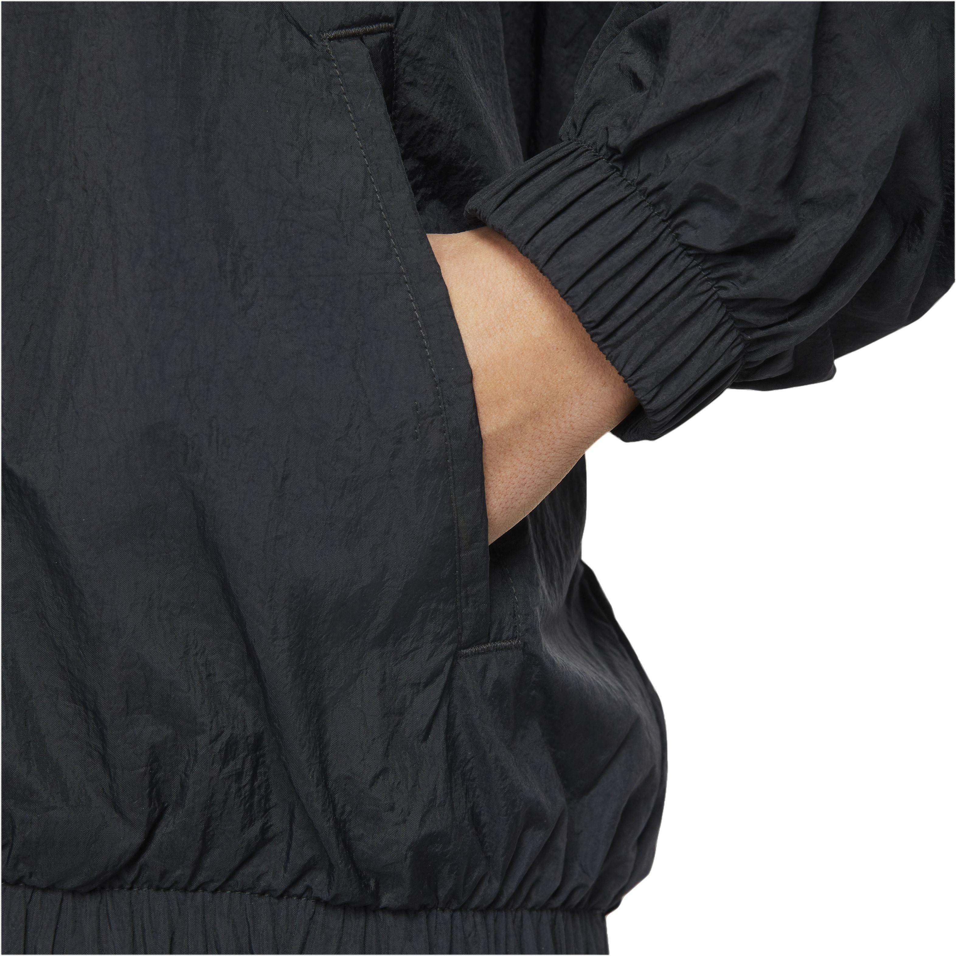 Nike Women's Sportswear Essential Woven Jacket - BLACK Thumbnail View 4