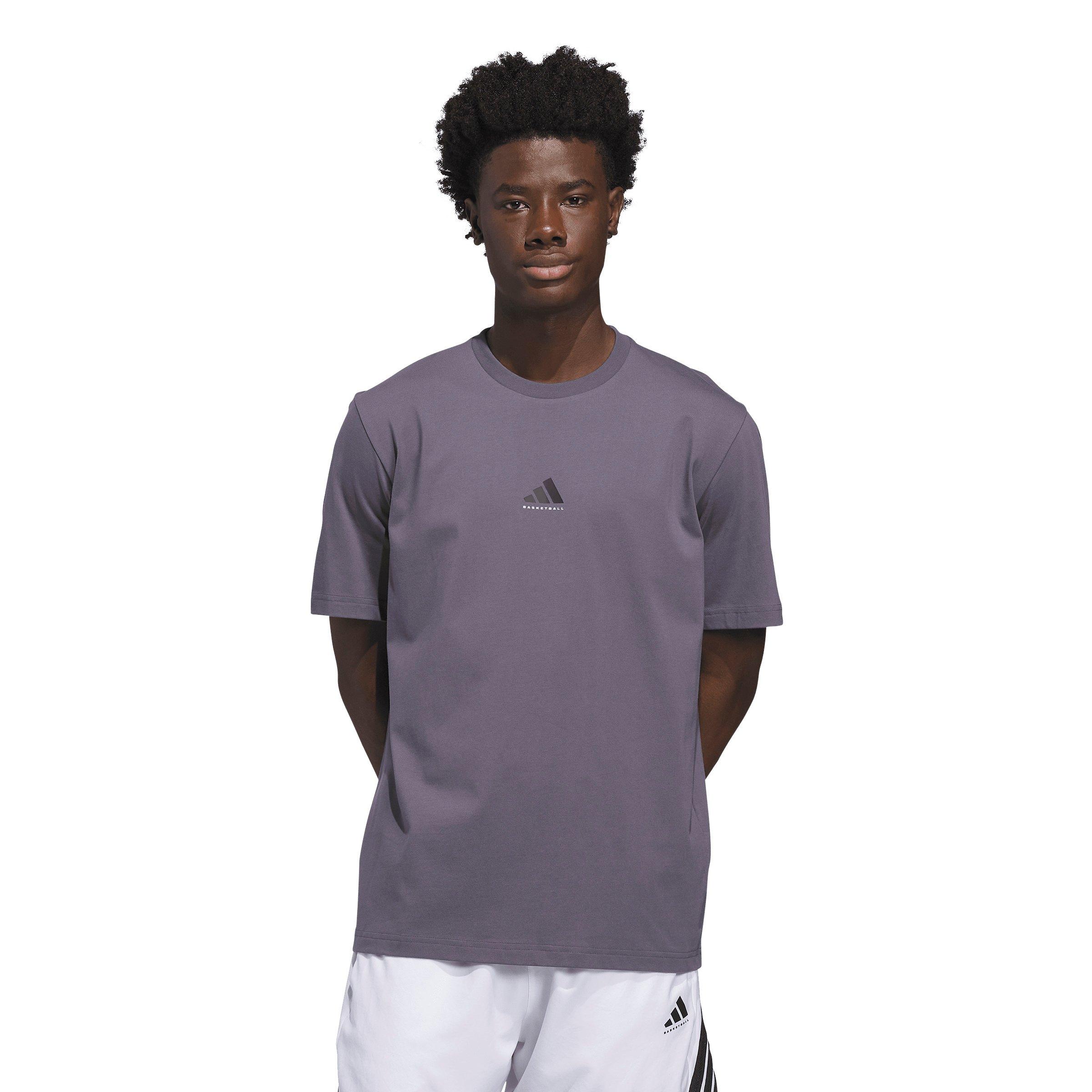 adidas Men's Basketball Graphic Tee -Dk Grey - DK GREY Thumbnail View 1
