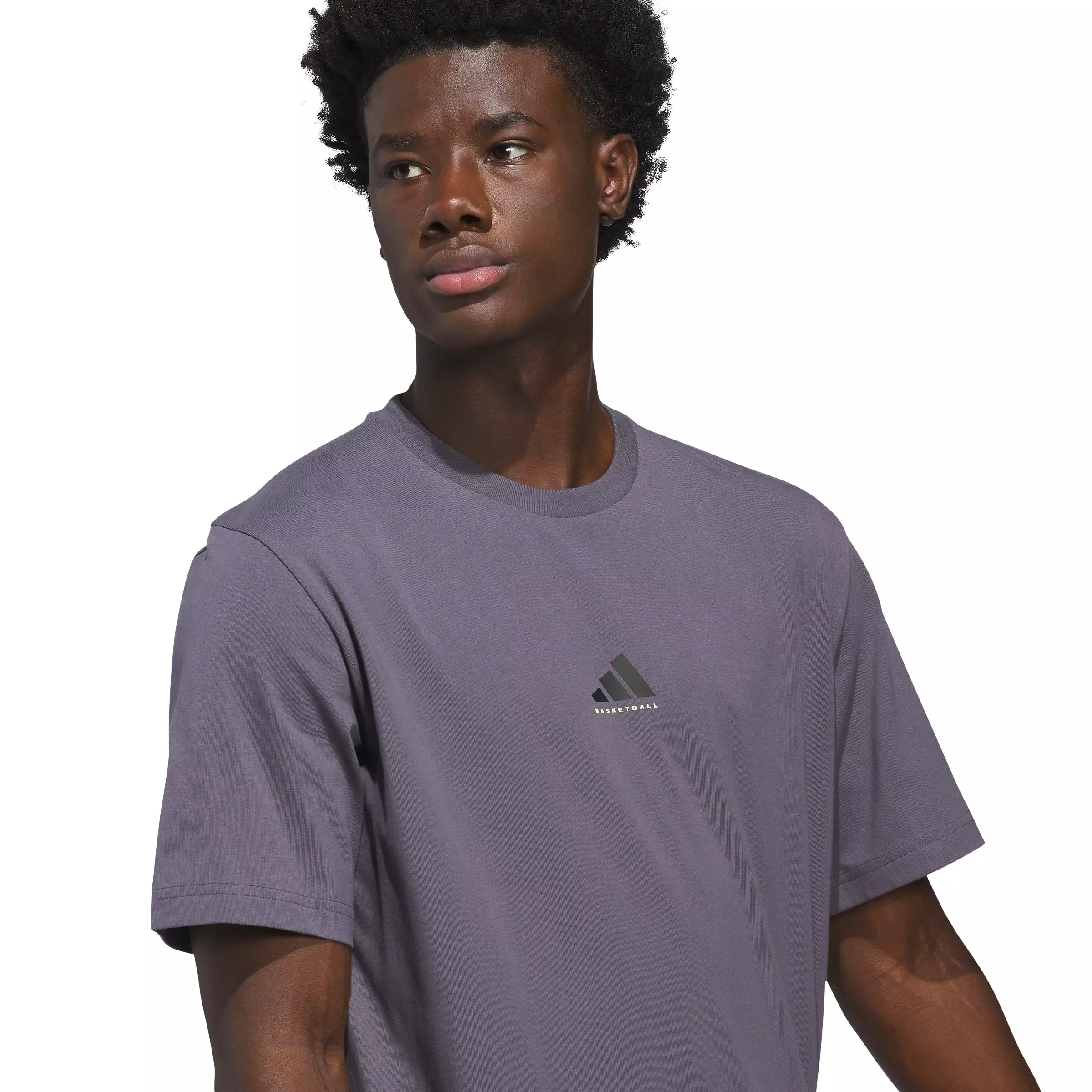 adidas Men's Basketball Graphic Tee - Dk Grey - DK GREY