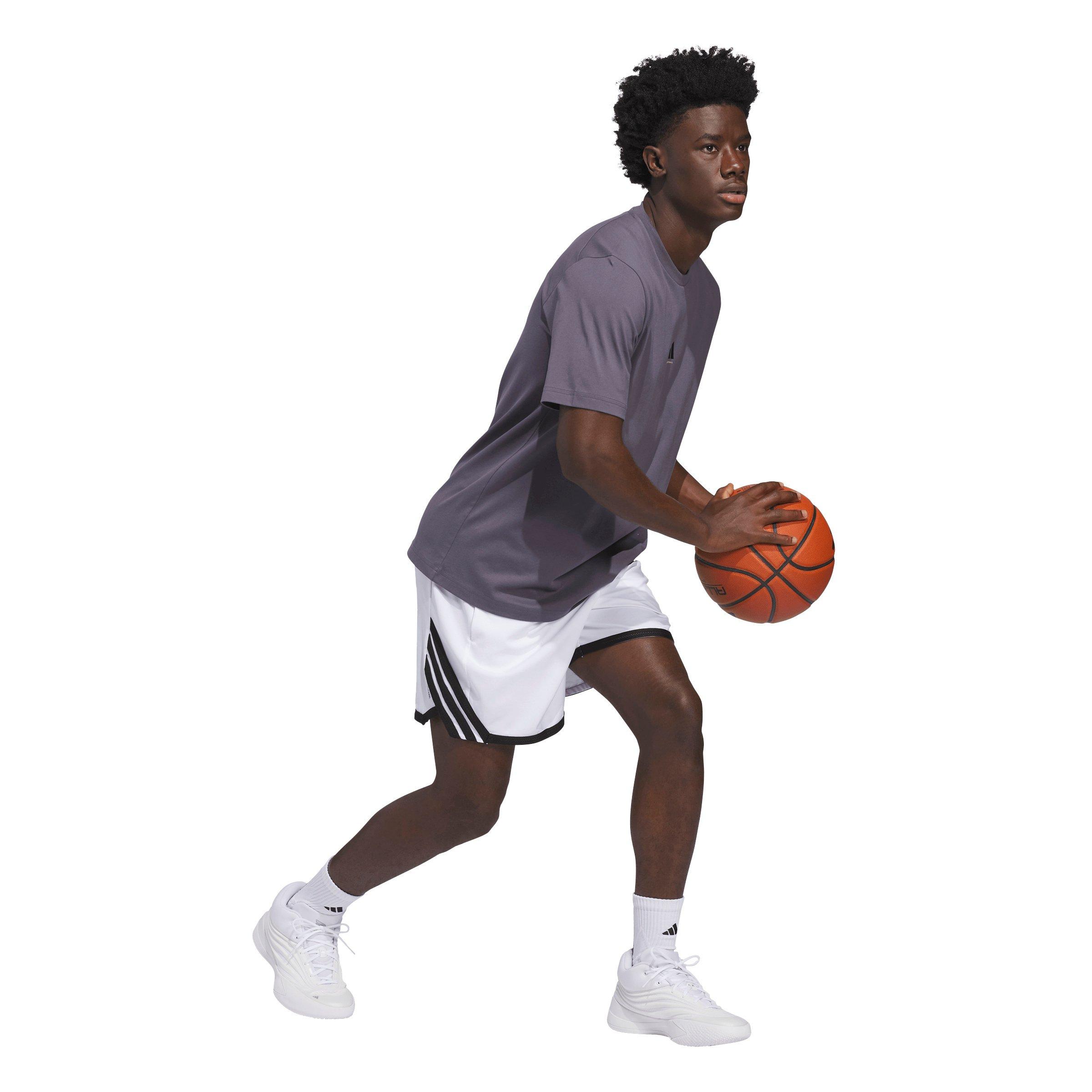 adidas Men's Basketball Graphic Tee - Dk Grey - DK GREY Thumbnail View 5