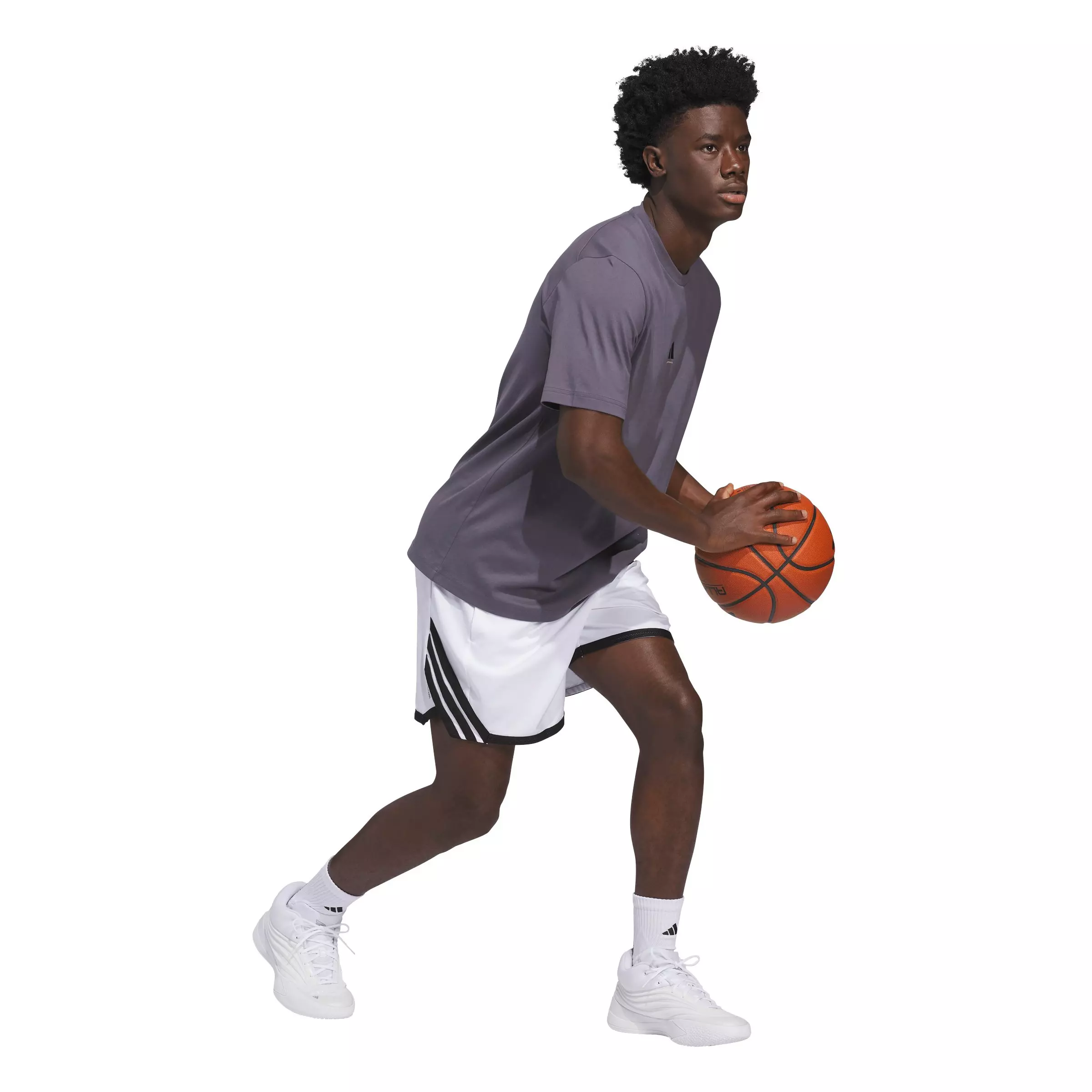 adidas Men's Basketball Graphic Tee - Dk Grey - DK GREY