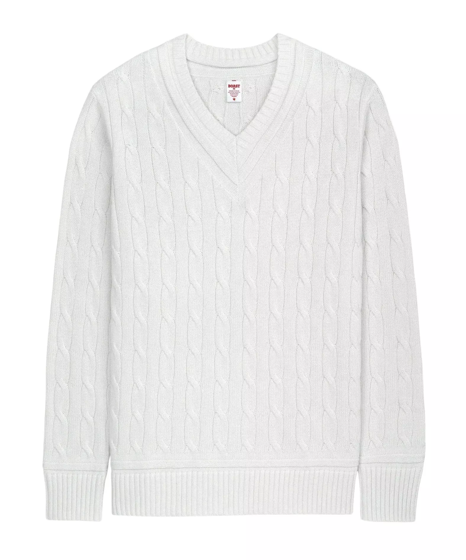 Boast Men's Cable-Knit Sweater - White - WHITE