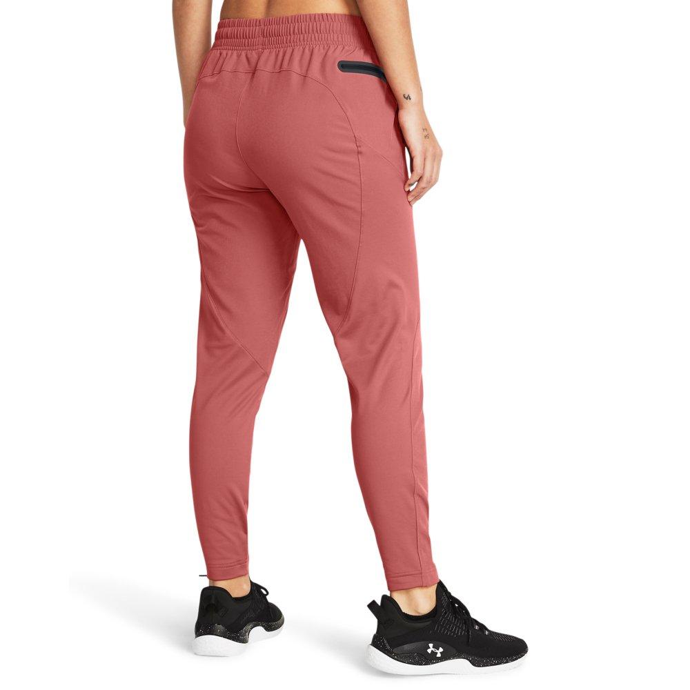 Under Armour Women's Unstoppable Hybrid Pants - RED Thumbnail View 2