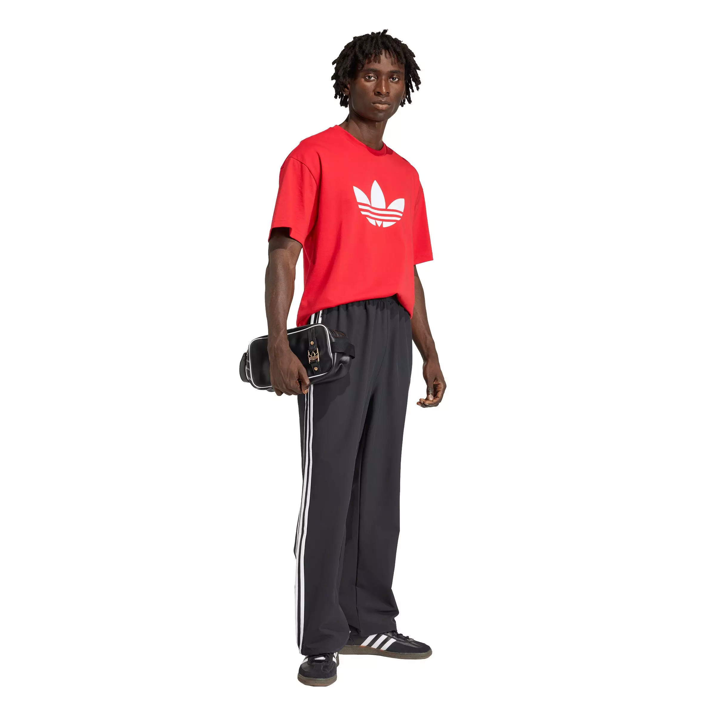 adidas Originals Men's Adicolor Trefoil Tee - Red/White - RED/WHITE