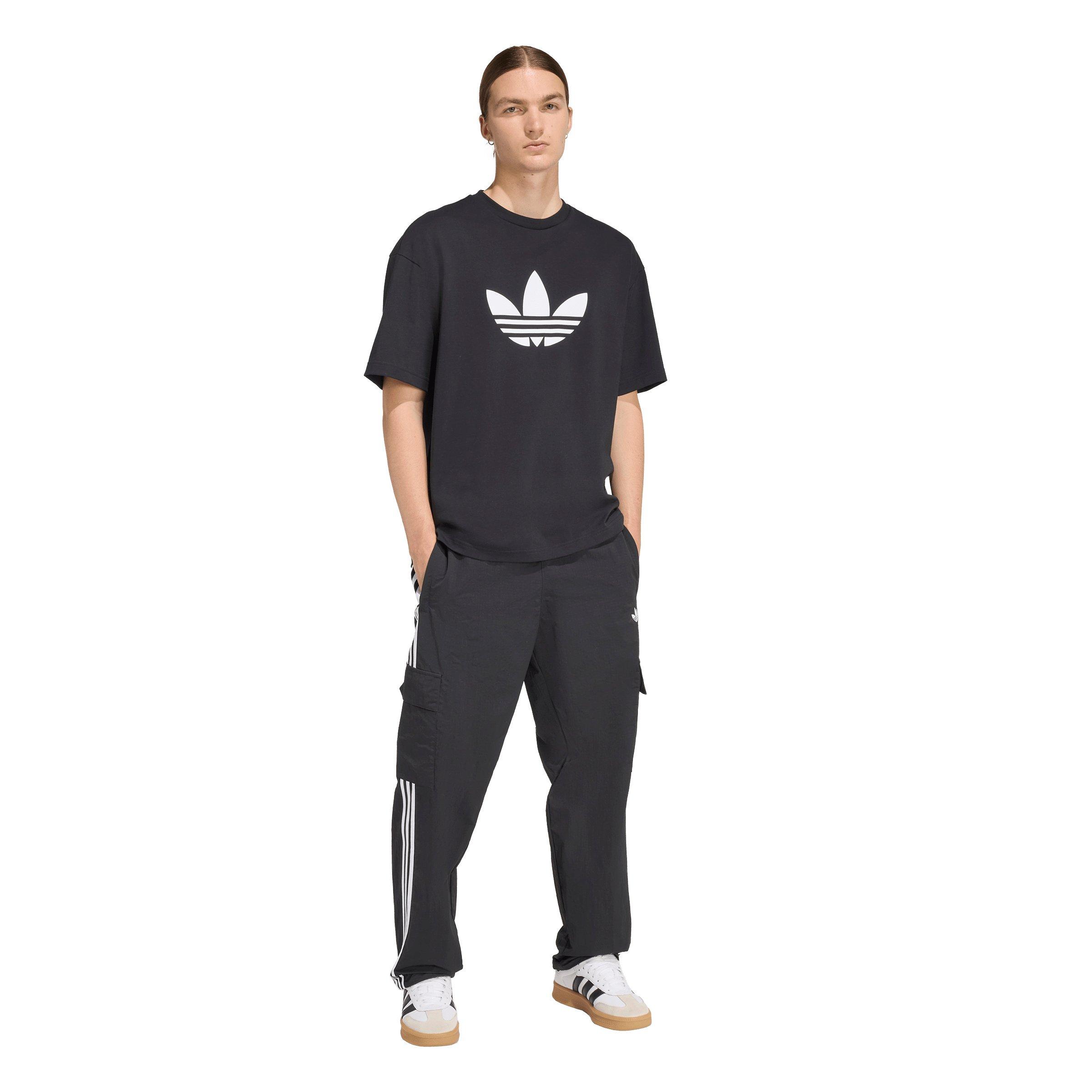 adidas Originals Men's Adicolor Trefoil Tee -Black/White - BLACK/WHITE Thumbnail View 5